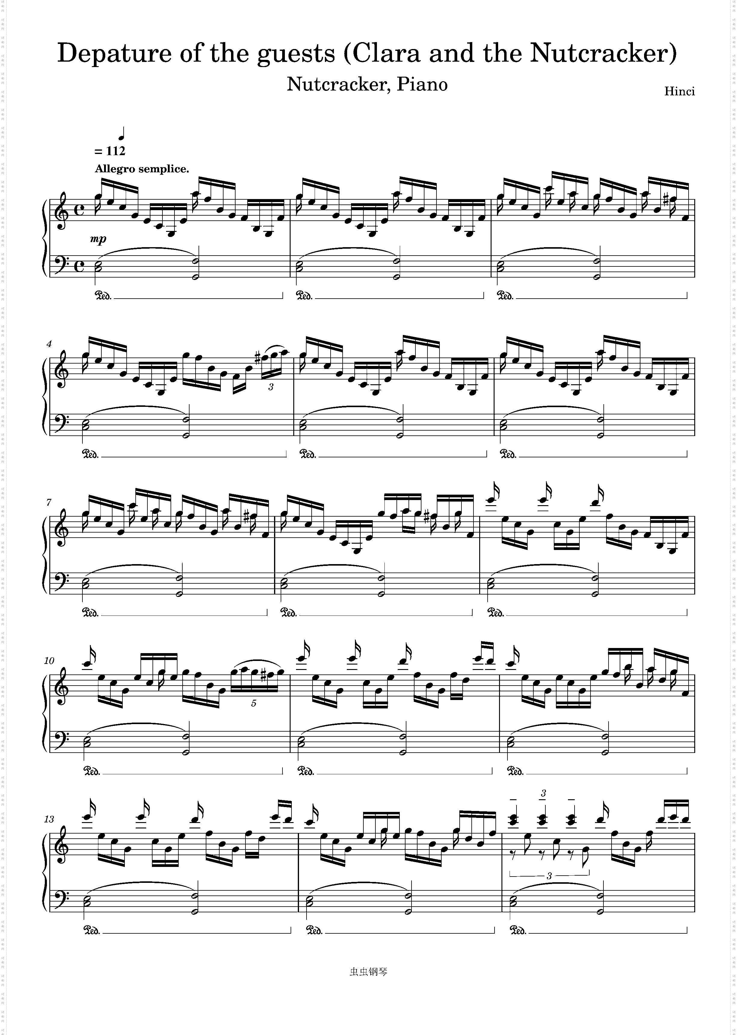 Nutcracker, 6· Departure of the guests Clara and the Nutcracker