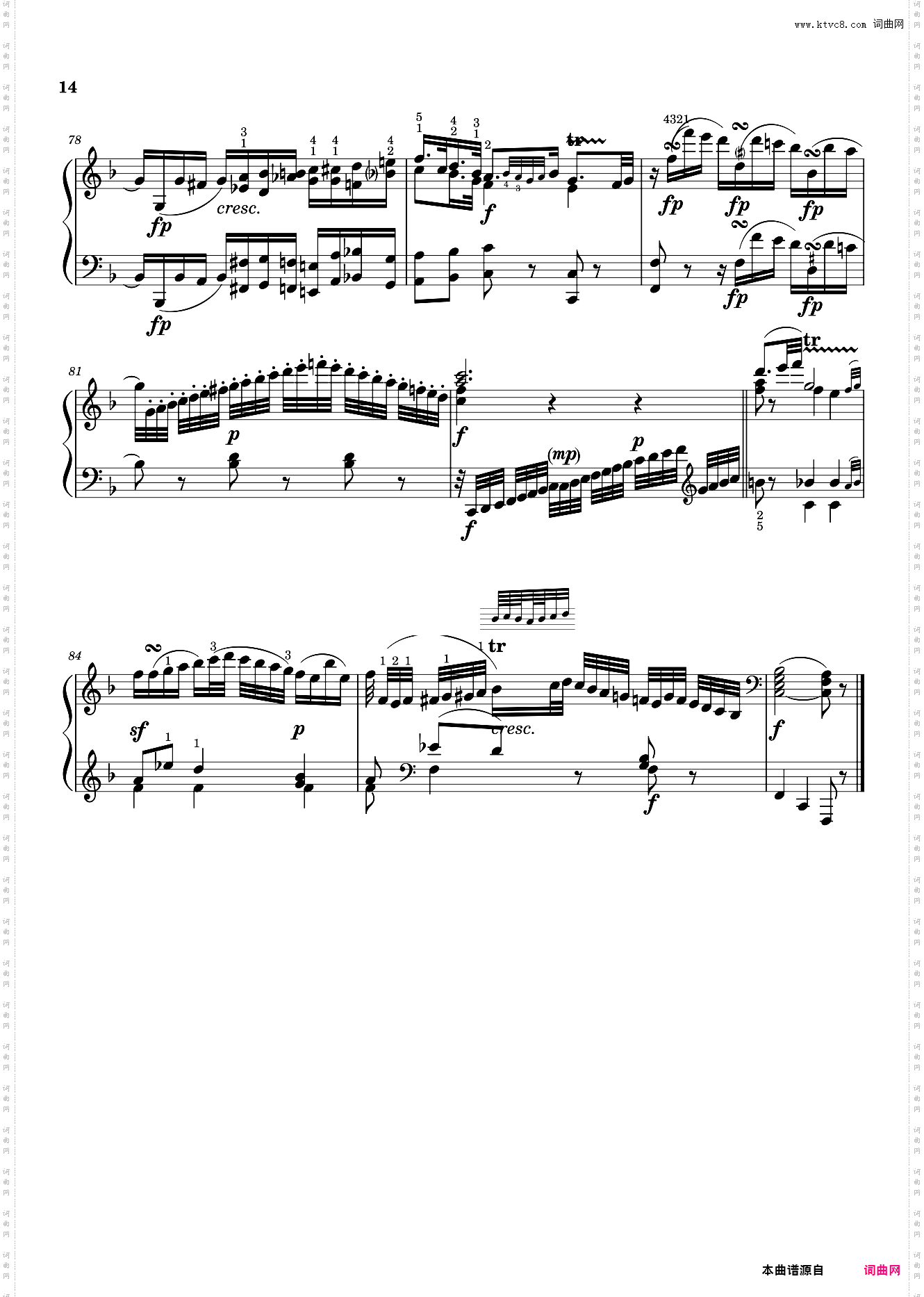 K·310第二乐章 莫扎特