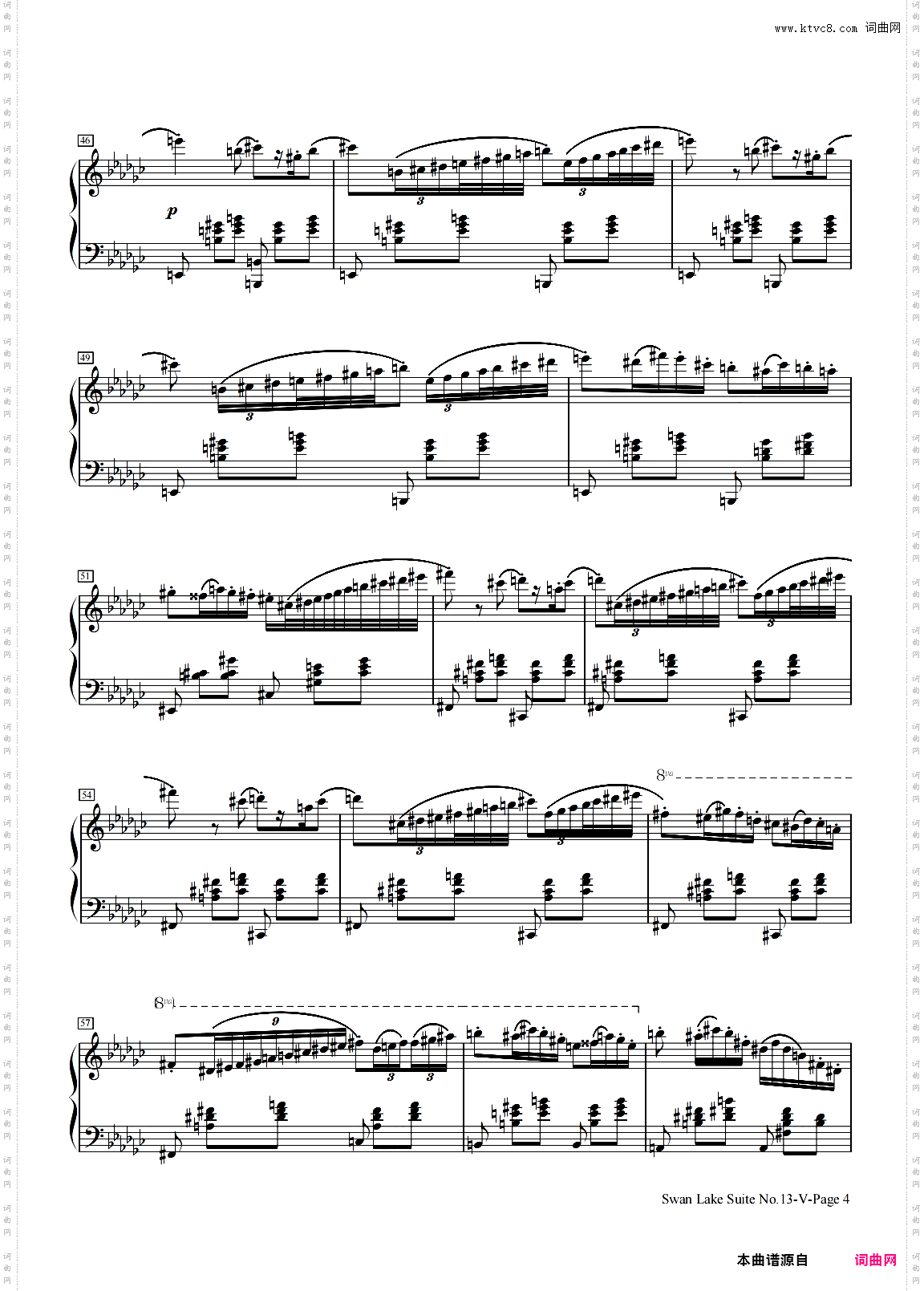 天鹅湖组曲No·13-V-双人舞