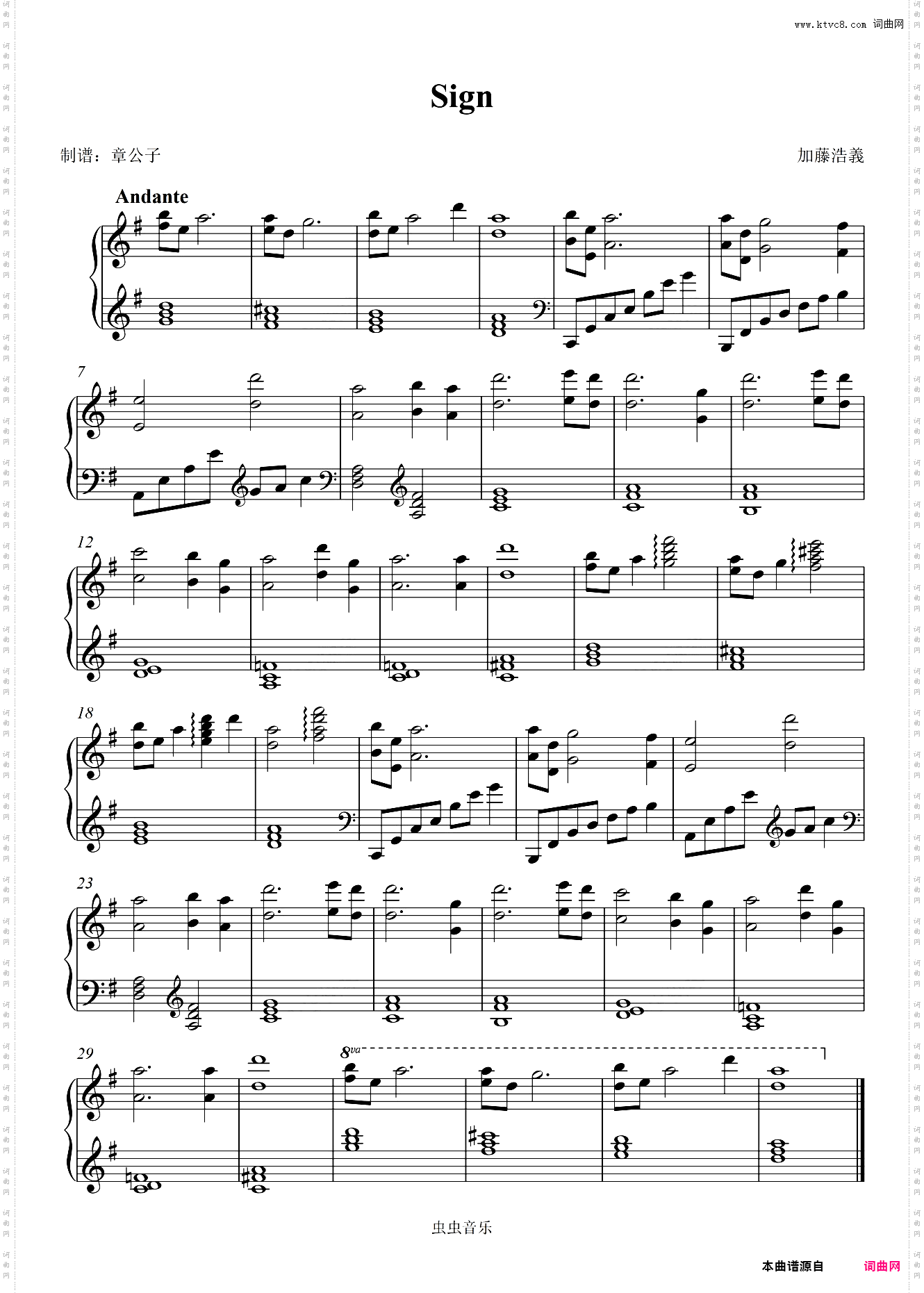 《SignPiano Version》 - 加藤浩義 独奏谱