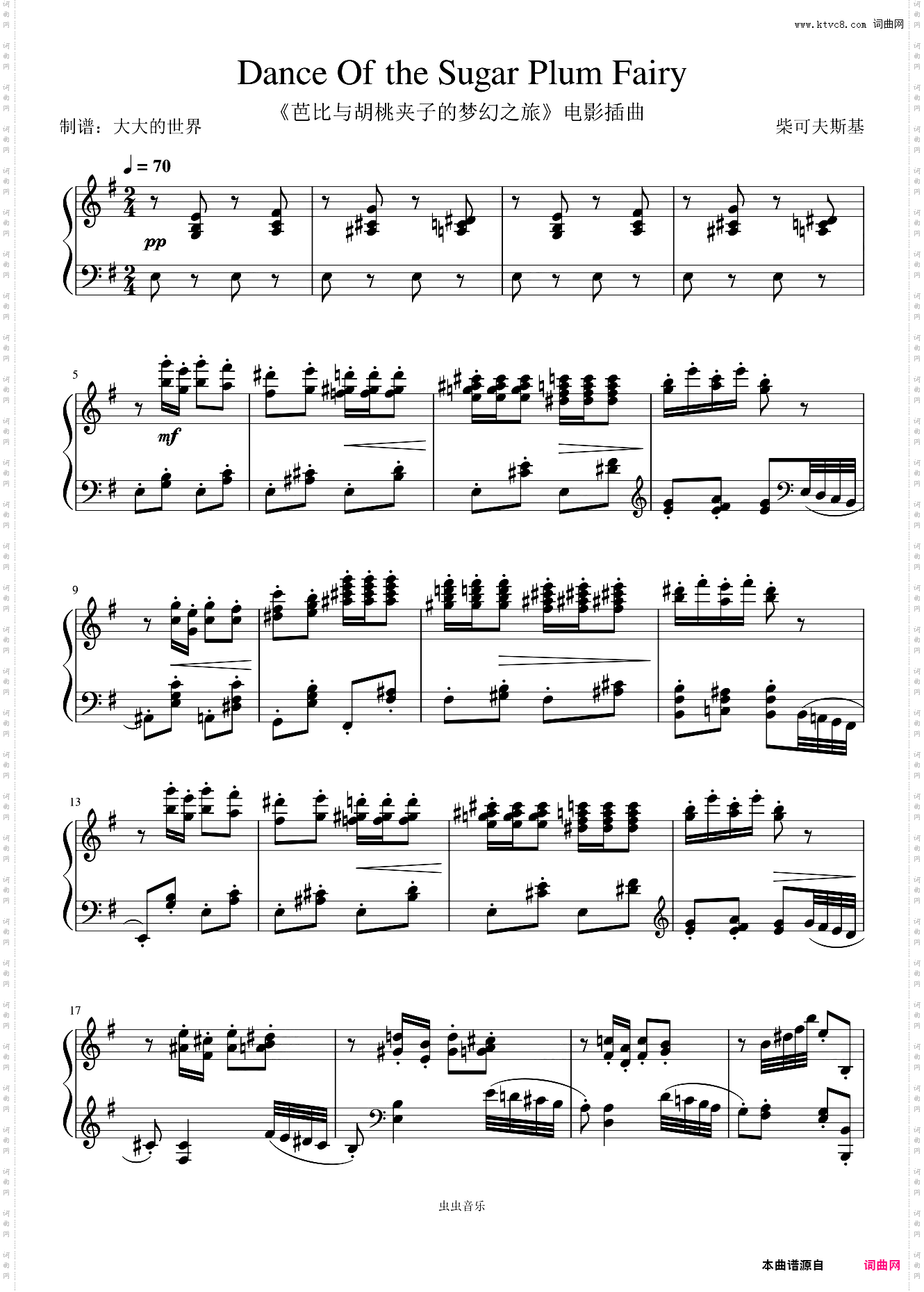 Dance Of the Sugar Plum Fairy-《芭比与胡桃夹子的梦幻之旅》电影插曲