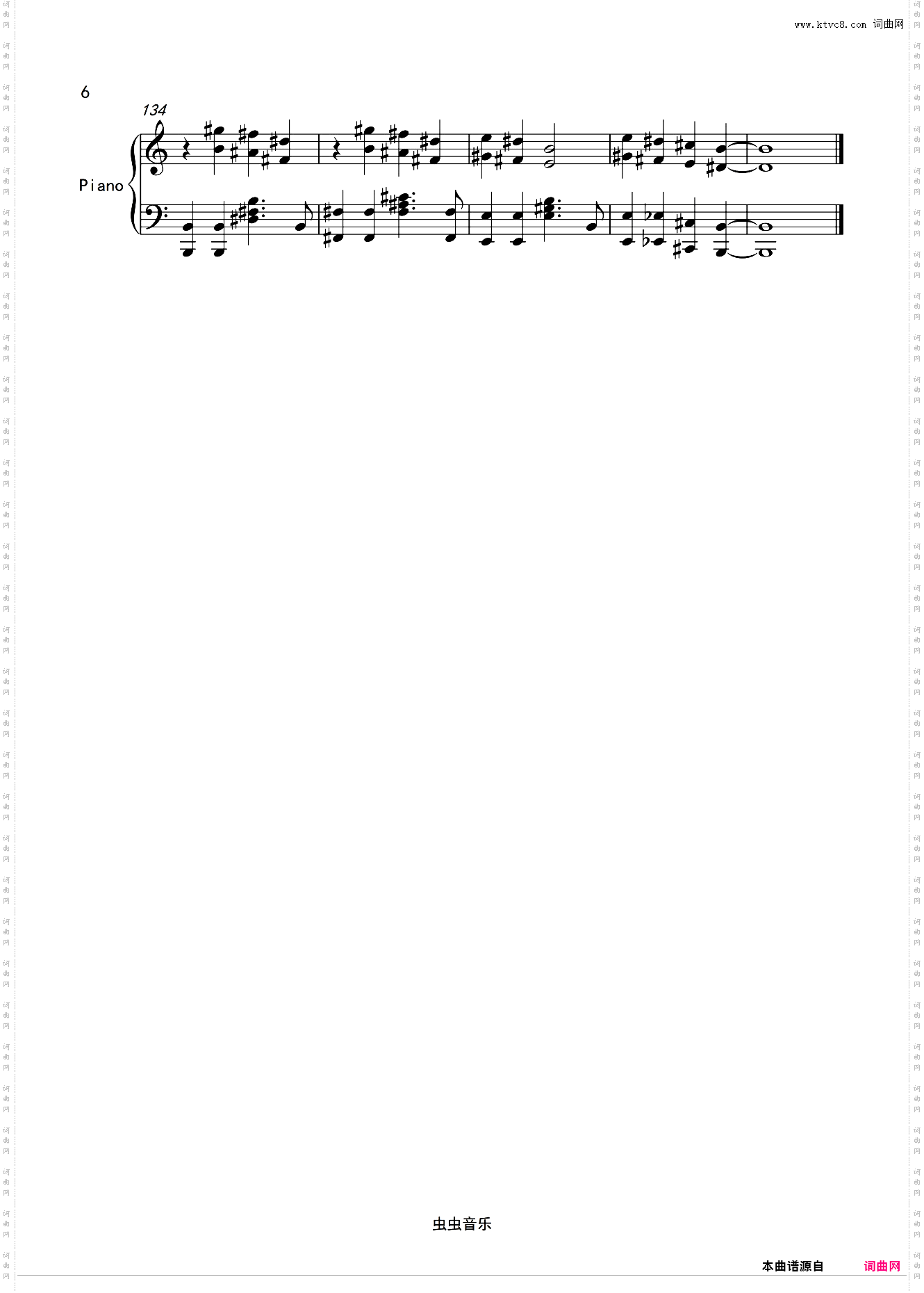 Bruno Mars “The Lazy Song”懒人之歌 独奏钢琴谱 高清谱