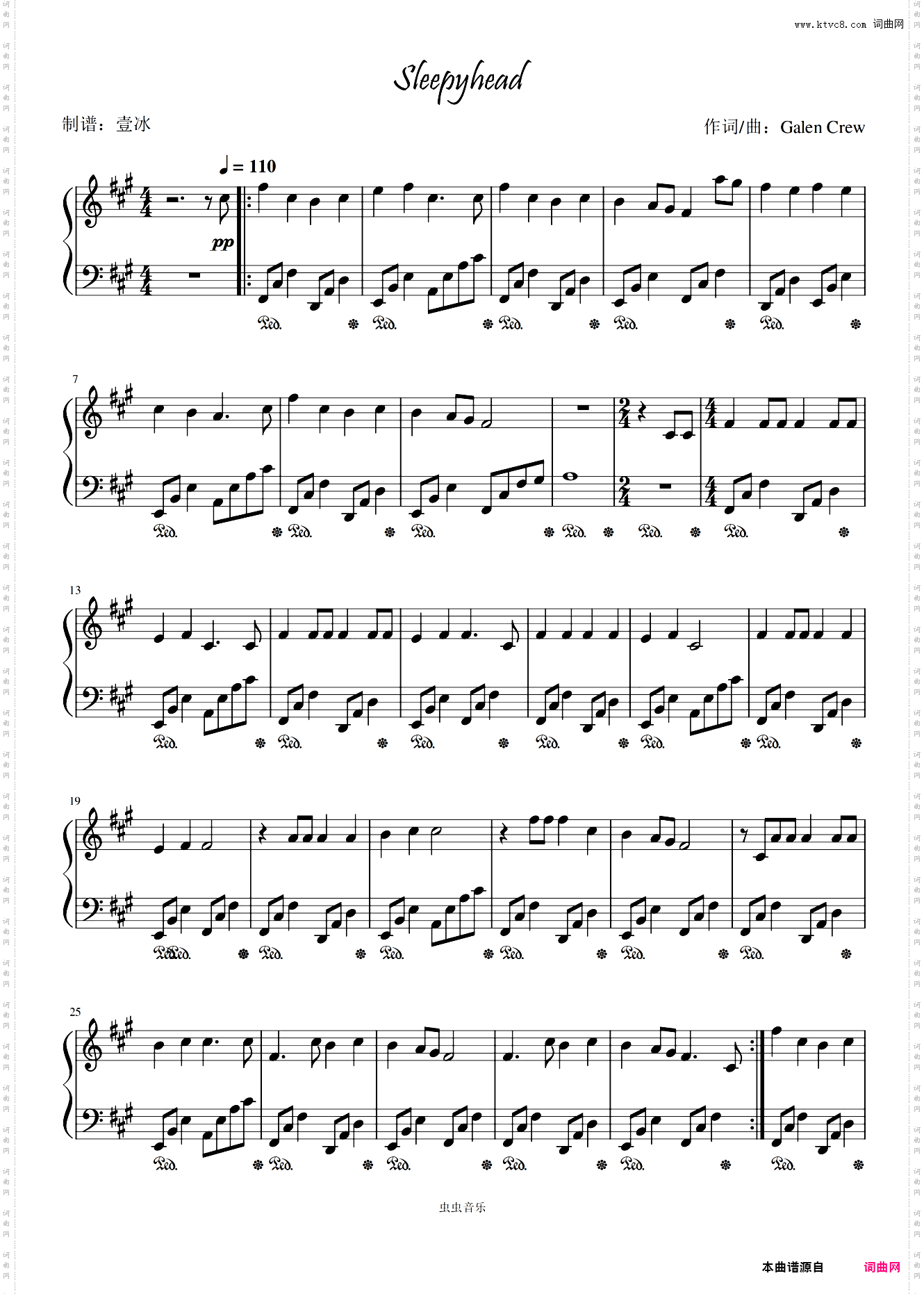 Sleepyhead//Galen Crew-原调版