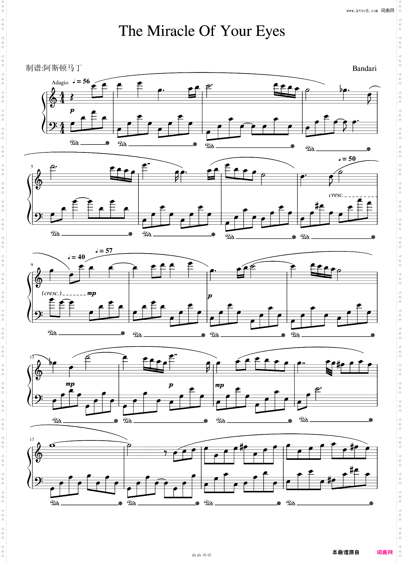 The Miracle Of Your EyesC调-班得瑞