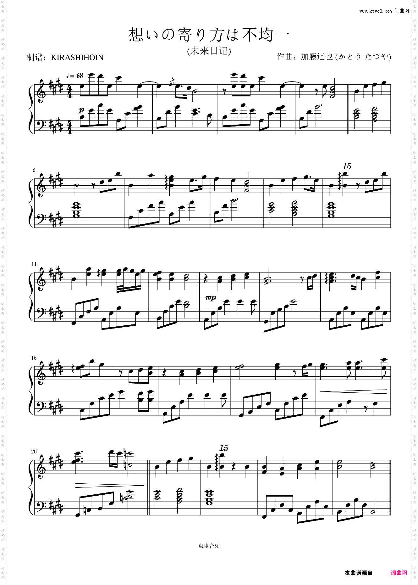 想いの寄り方は不均一/未来日记插曲