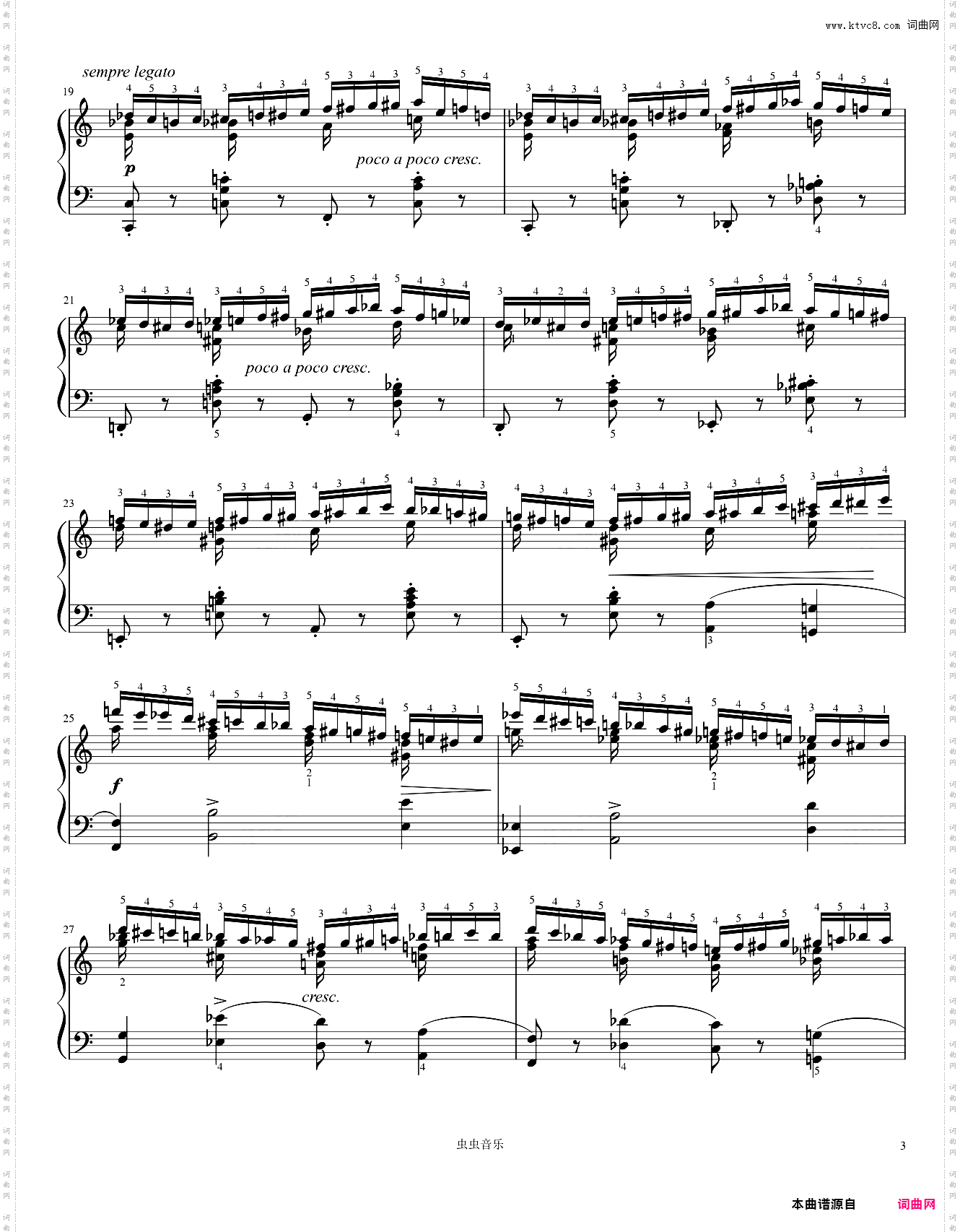 肖邦 op·10 no·2 带指法 a小调 练习曲 12 ETUDES 专业校对 原版重制