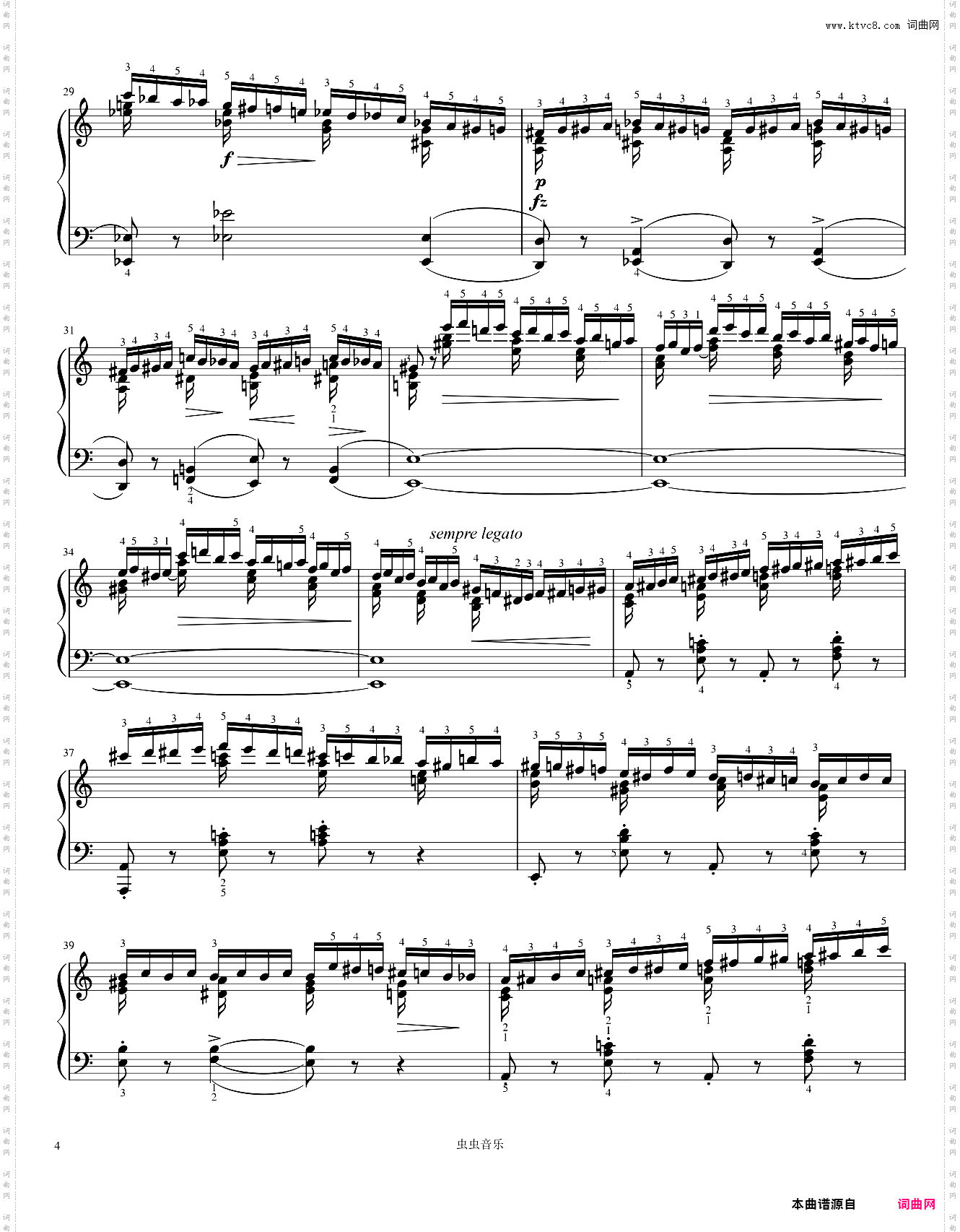 肖邦 op·10 no·2 带指法 a小调 练习曲 12 ETUDES 专业校对 原版重制