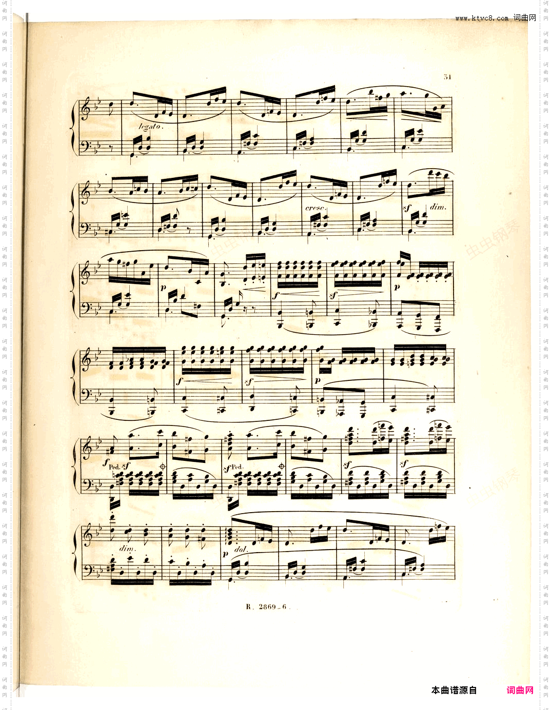 车尔尼g小调练习曲 op754·no6