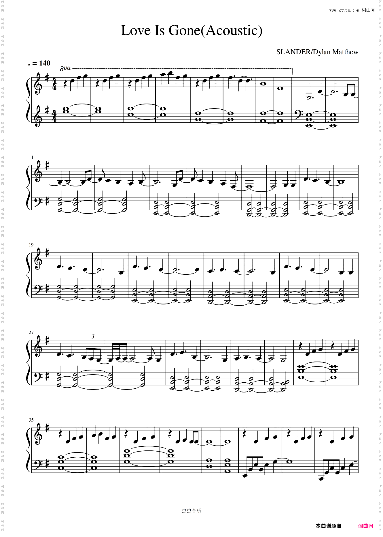 爆红单曲《Love Is Gone》完整扒谱