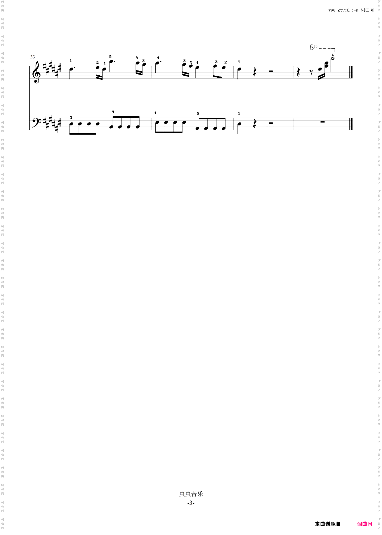 亡灵序曲 完整指法 原调 The Dawn 魔兽 背景音乐