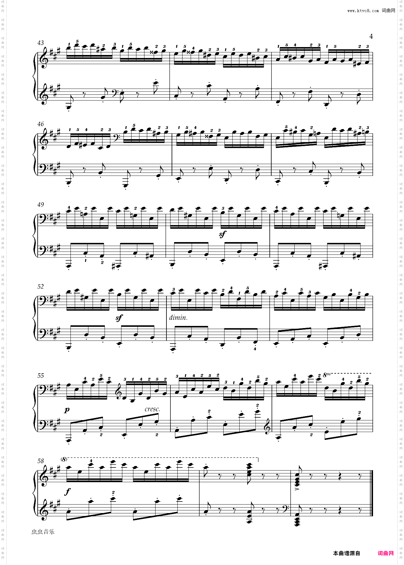 【七级】A-1 练习曲 【带指法】2019新版钢琴考级
