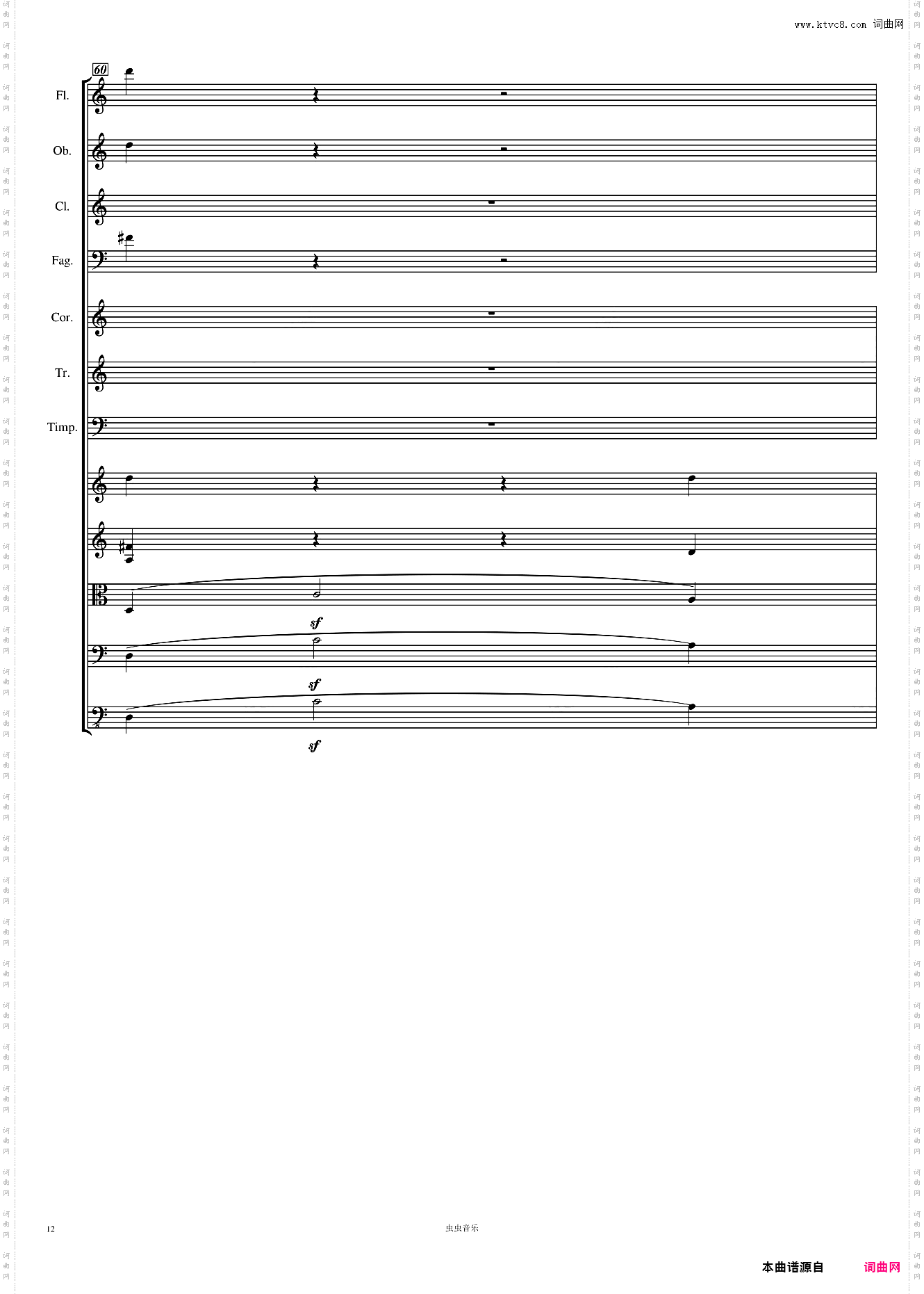 Symphony No· 1 贝多芬 C大调 第一交响曲 高清 第一乐章 总谱