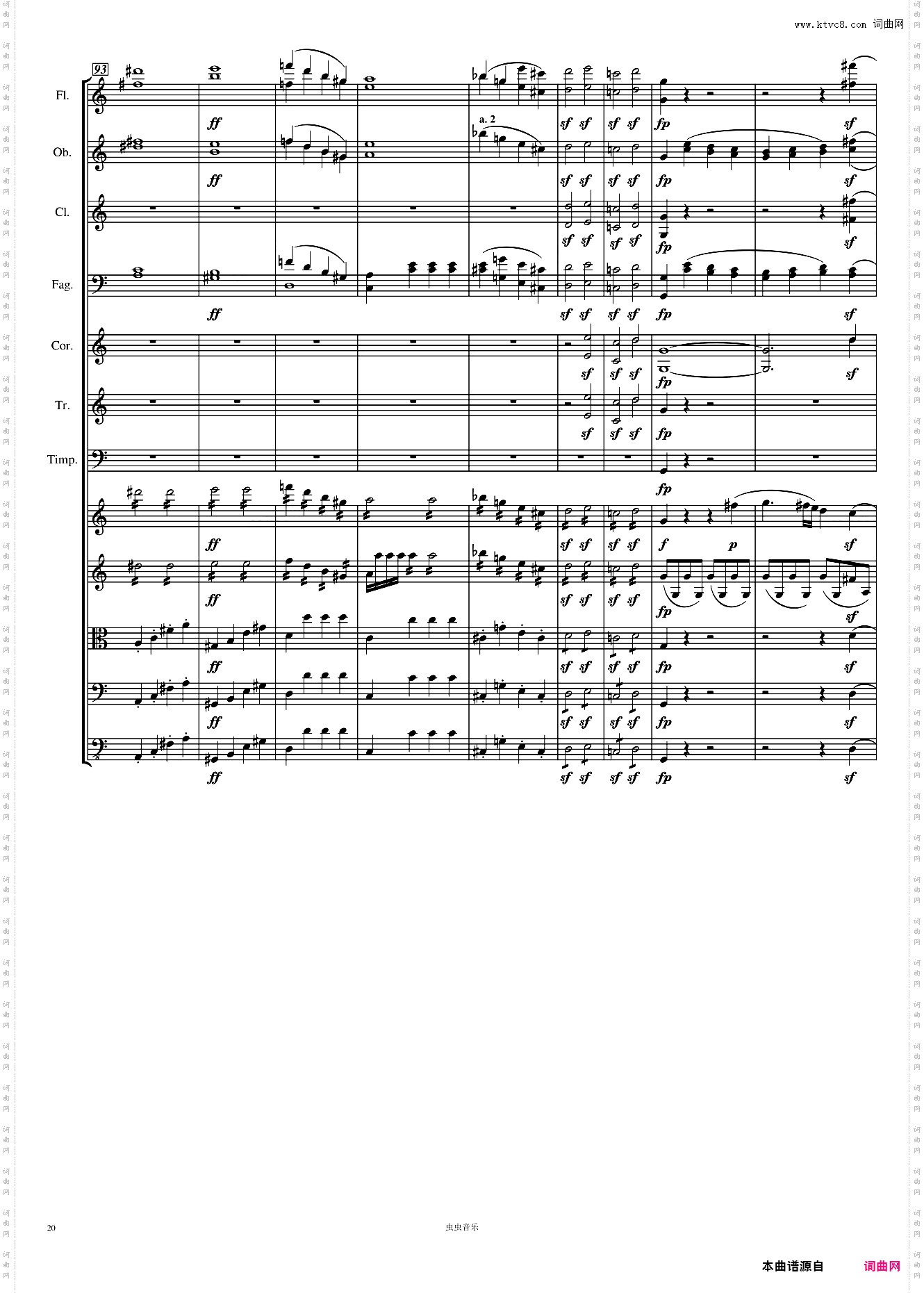 Symphony No· 1 贝多芬 C大调 第一交响曲 高清 第一乐章 总谱