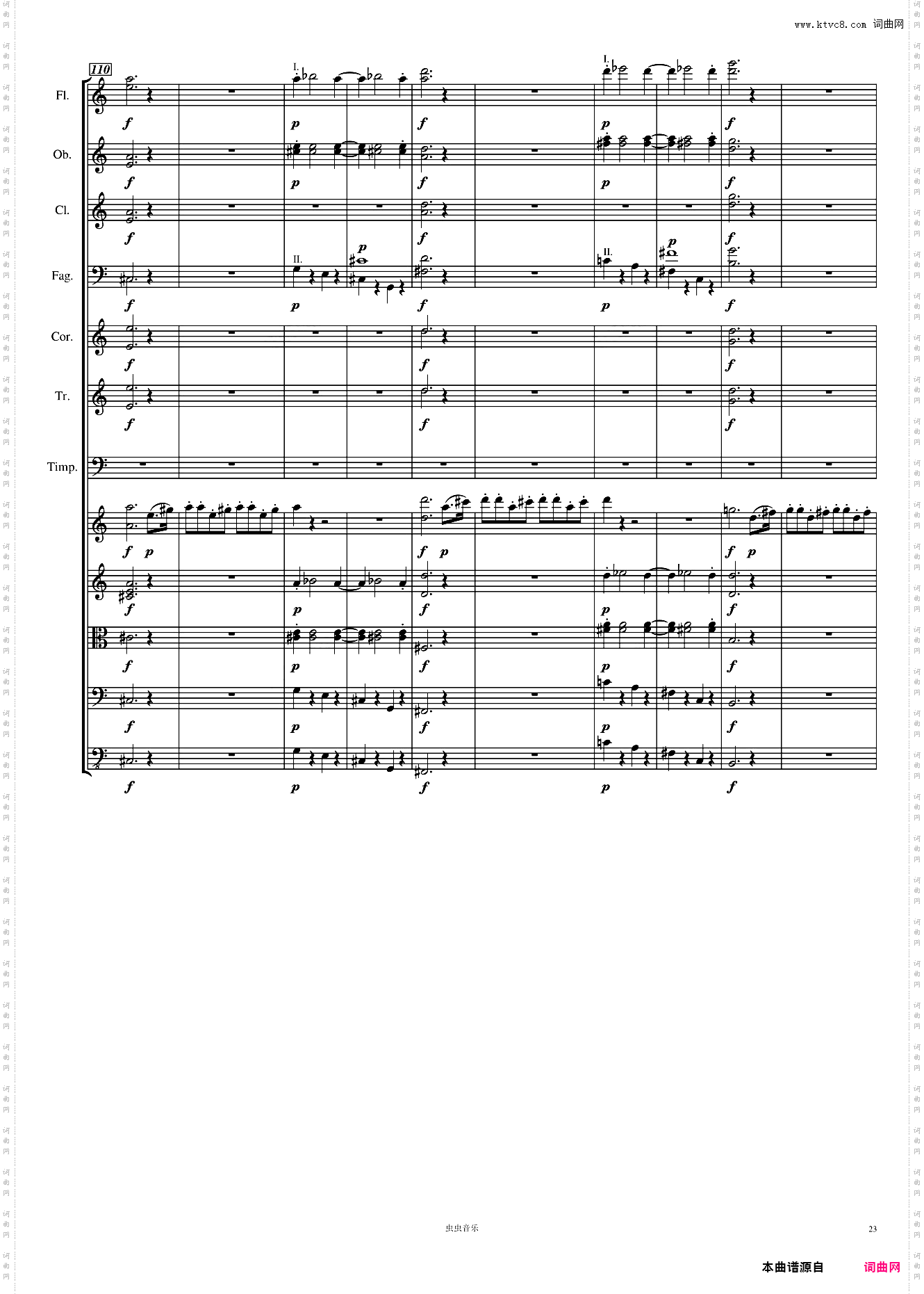Symphony No· 1 贝多芬 C大调 第一交响曲 高清 第一乐章 总谱