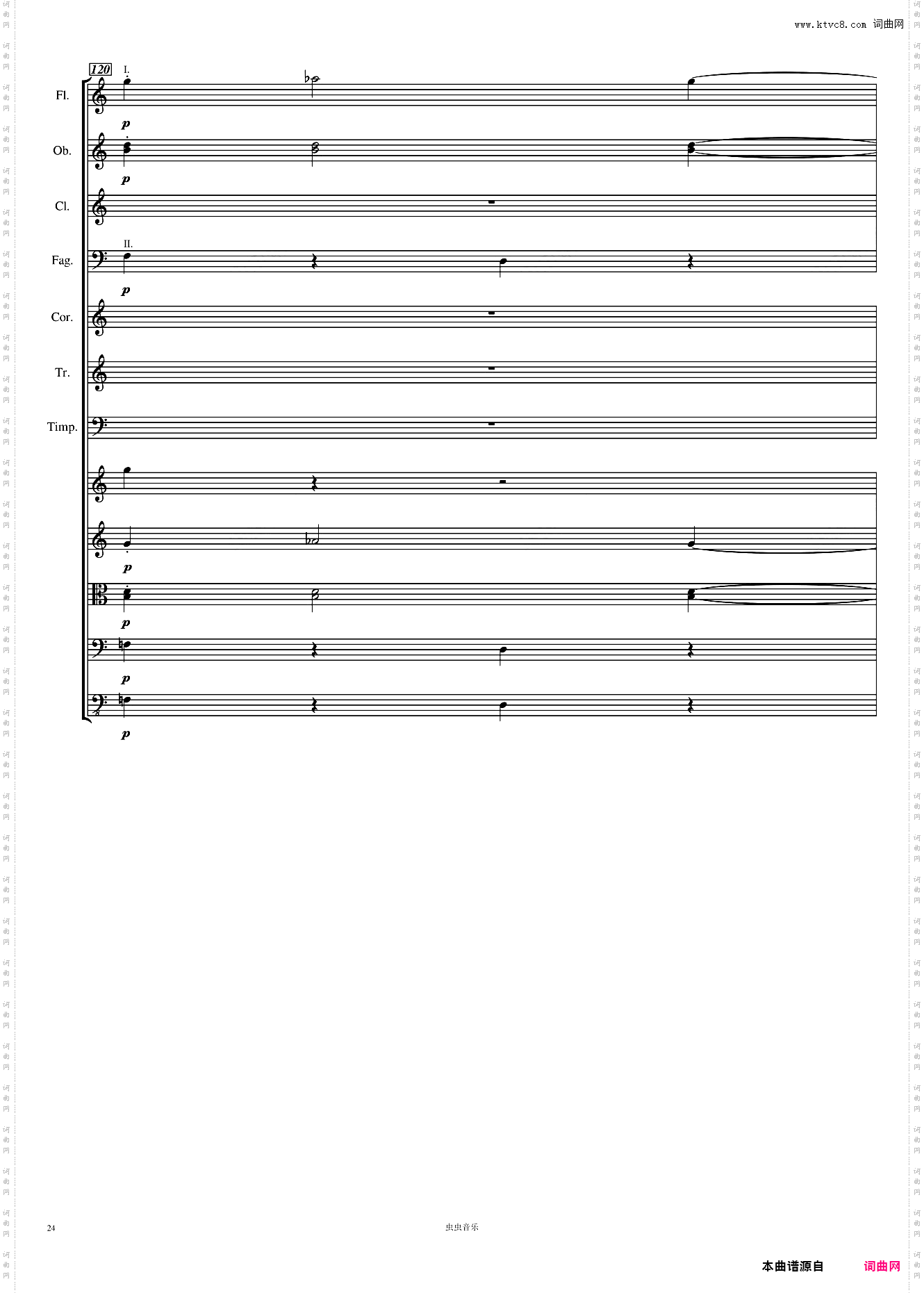 Symphony No· 1 贝多芬 C大调 第一交响曲 高清 第一乐章 总谱
