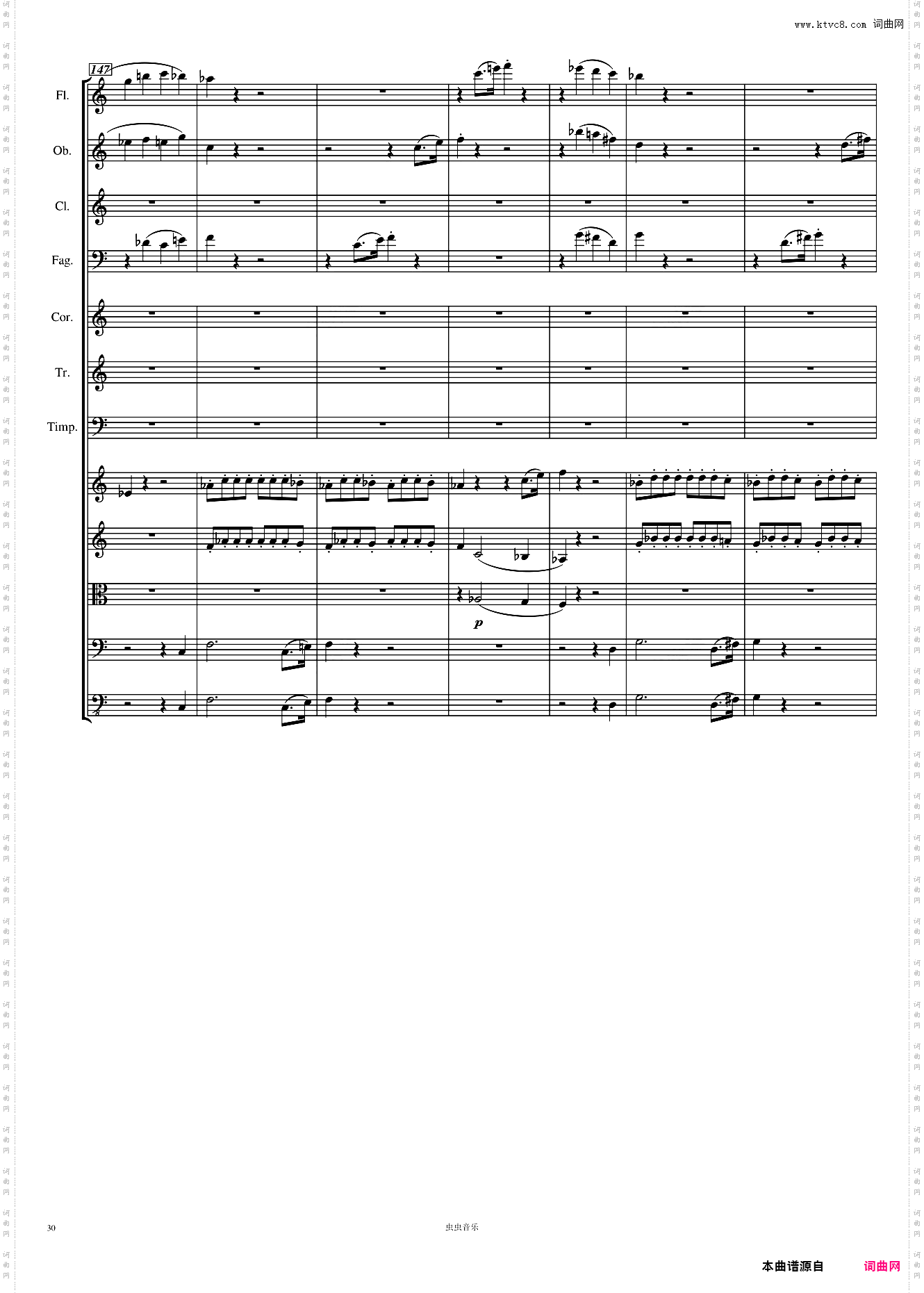 Symphony No· 1 贝多芬 C大调 第一交响曲 高清 第一乐章 总谱