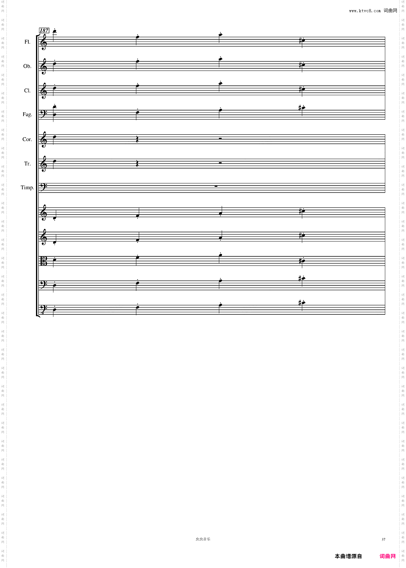 Symphony No· 1 贝多芬 C大调 第一交响曲 高清 第一乐章 总谱