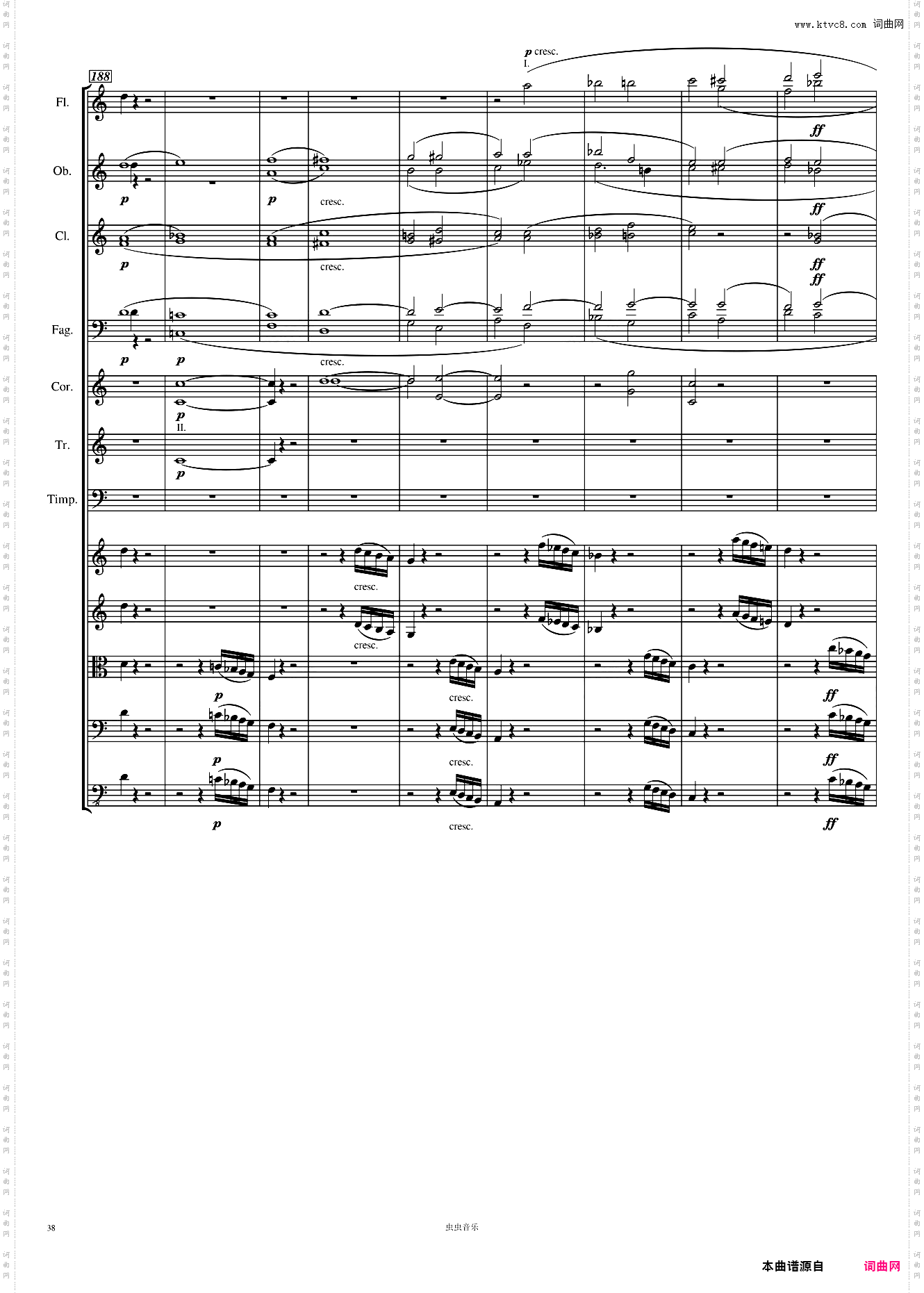 Symphony No· 1 贝多芬 C大调 第一交响曲 高清 第一乐章 总谱