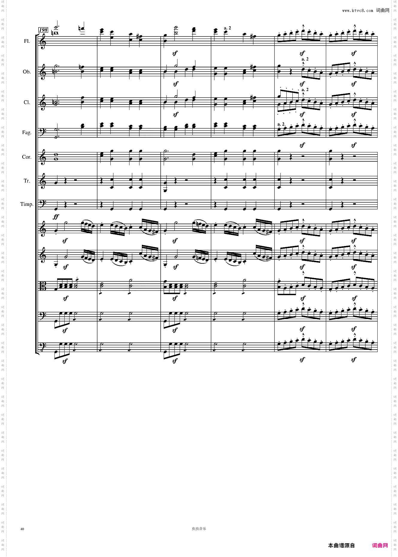 Symphony No· 1 贝多芬 C大调 第一交响曲 高清 第一乐章 总谱