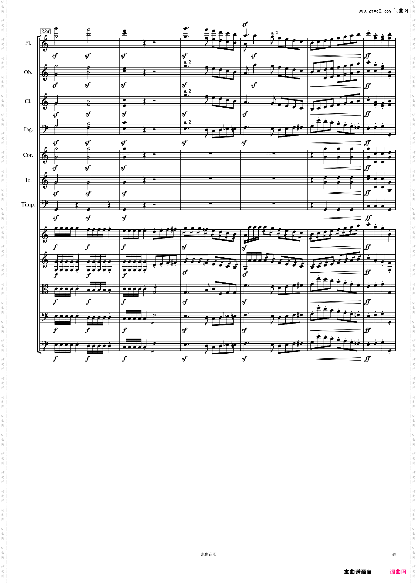 Symphony No· 1 贝多芬 C大调 第一交响曲 高清 第一乐章 总谱
