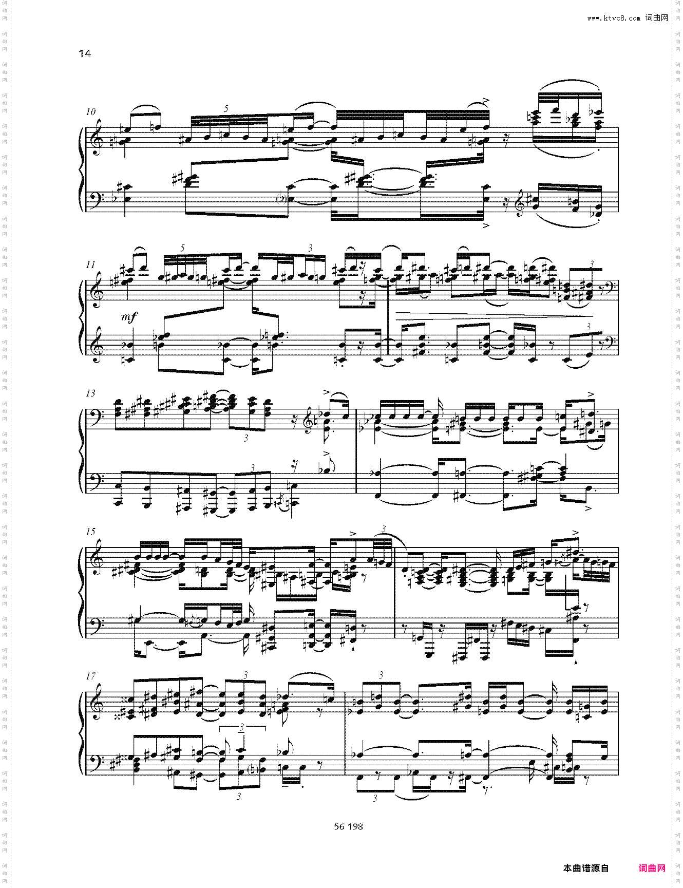 爵士奏鸣曲 No· 10 Op· 81 第二乐章