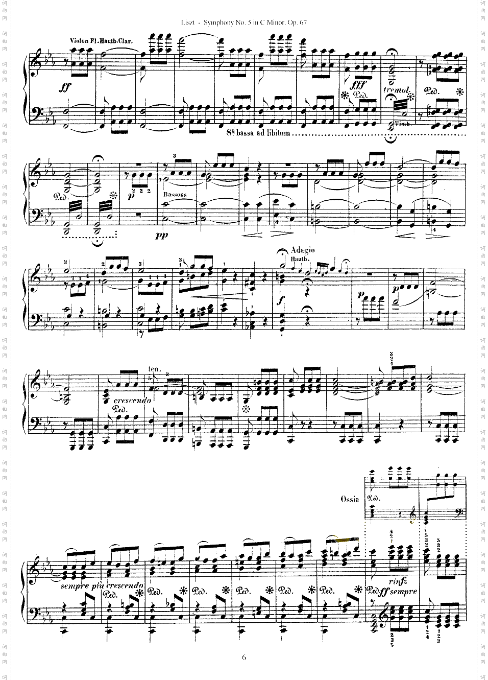 李斯特改编自贝多芬第五交响乐的钢琴曲