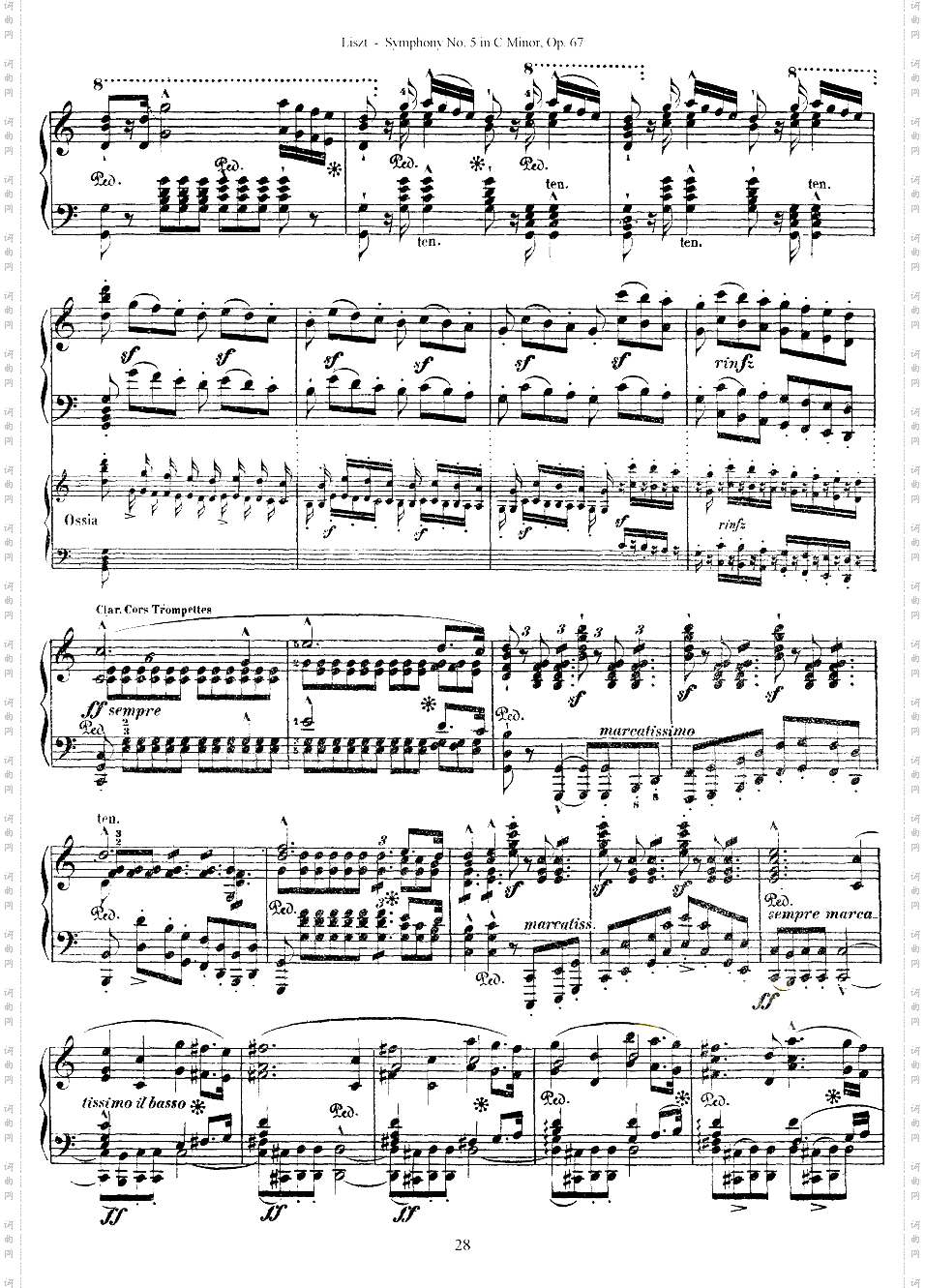 李斯特改编自贝多芬第五交响乐的钢琴曲