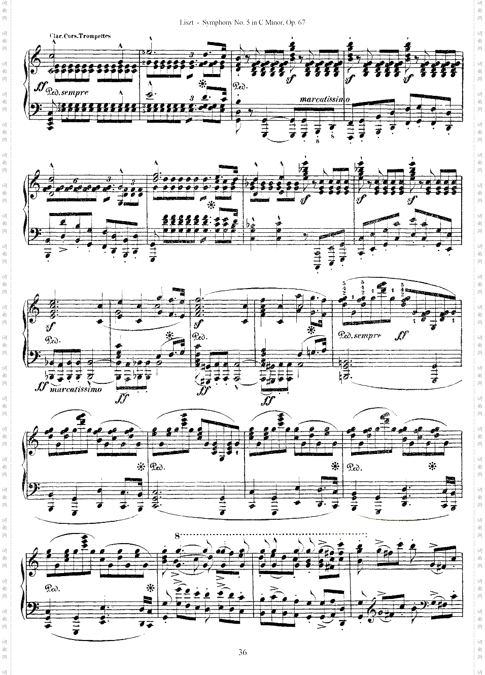 李斯特改编自贝多芬第五交响乐的钢琴曲