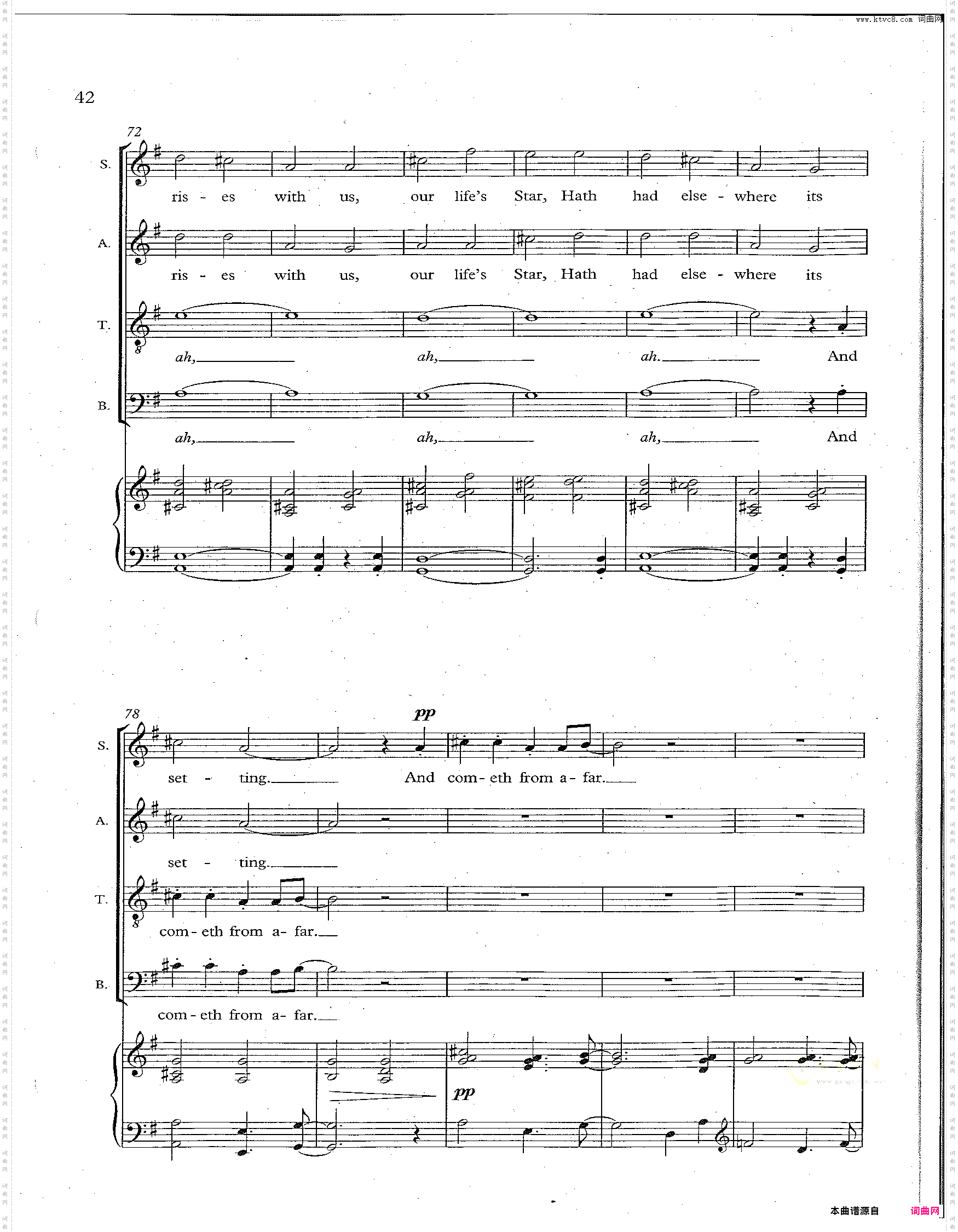 From Heaven Distilled a Clemency合唱谱Triptych III