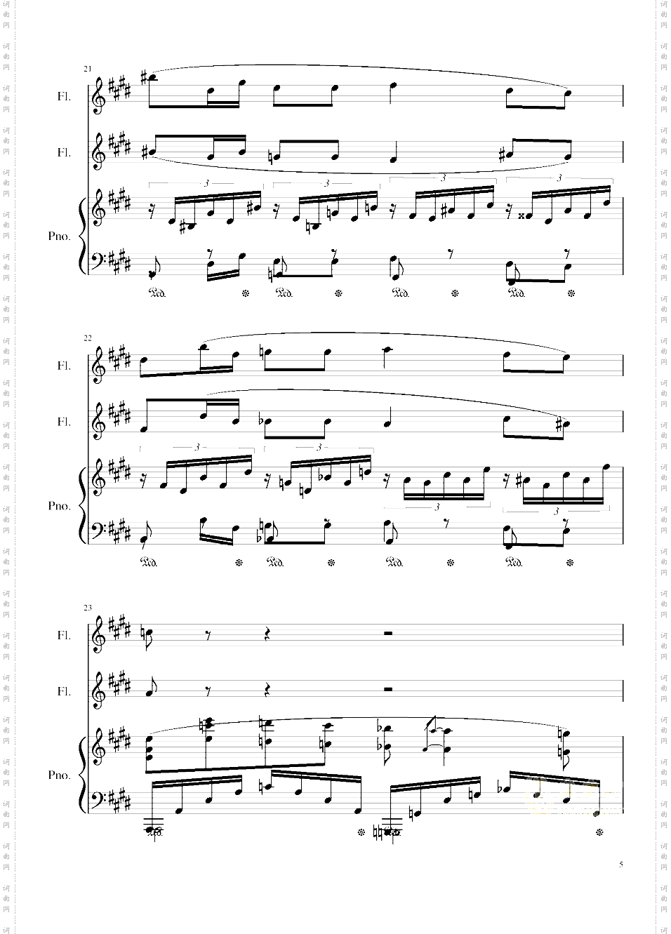 Trio for piano and flutes, Op·117 II·My personality