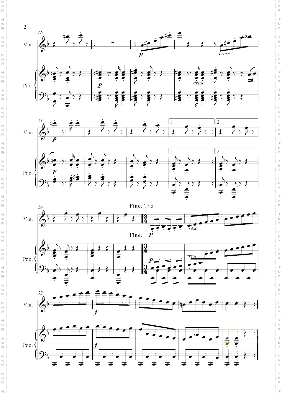 第5小提琴与钢琴奏鸣曲-第三乐章