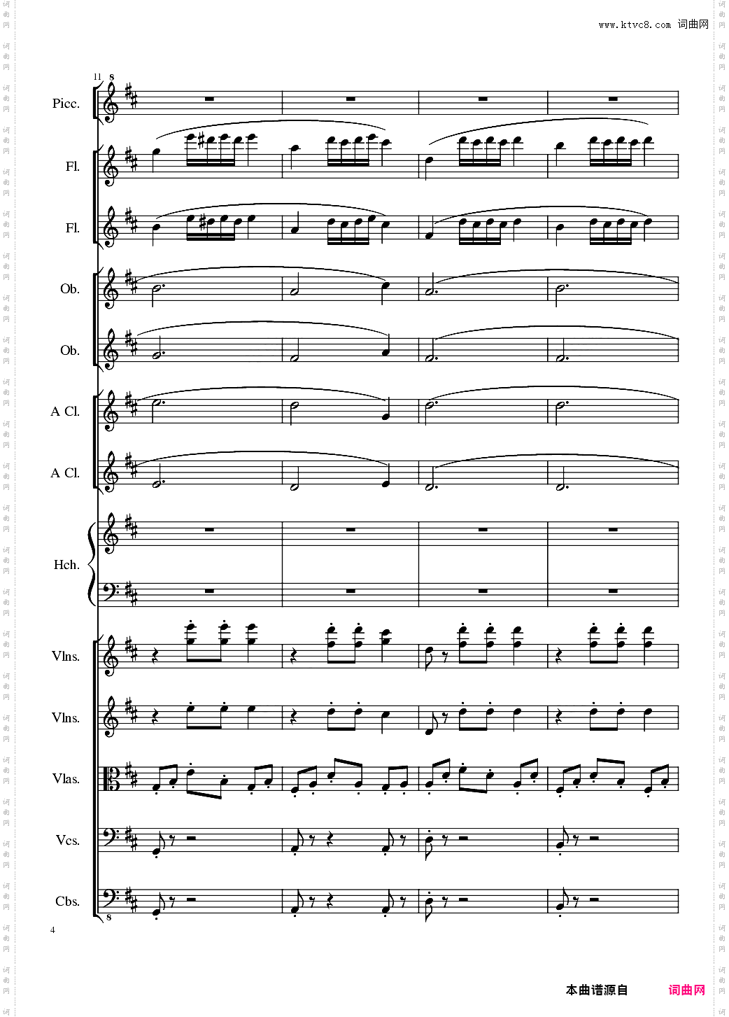7 Contredanses No·1-7, Op·124 7首乡村舞曲，第一至第七，作品124