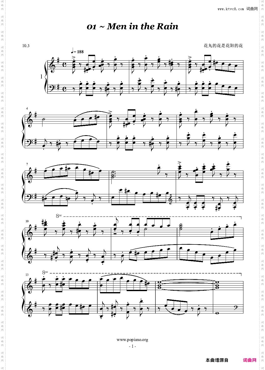 1分钟即兴曲——雨中奔跑的人们