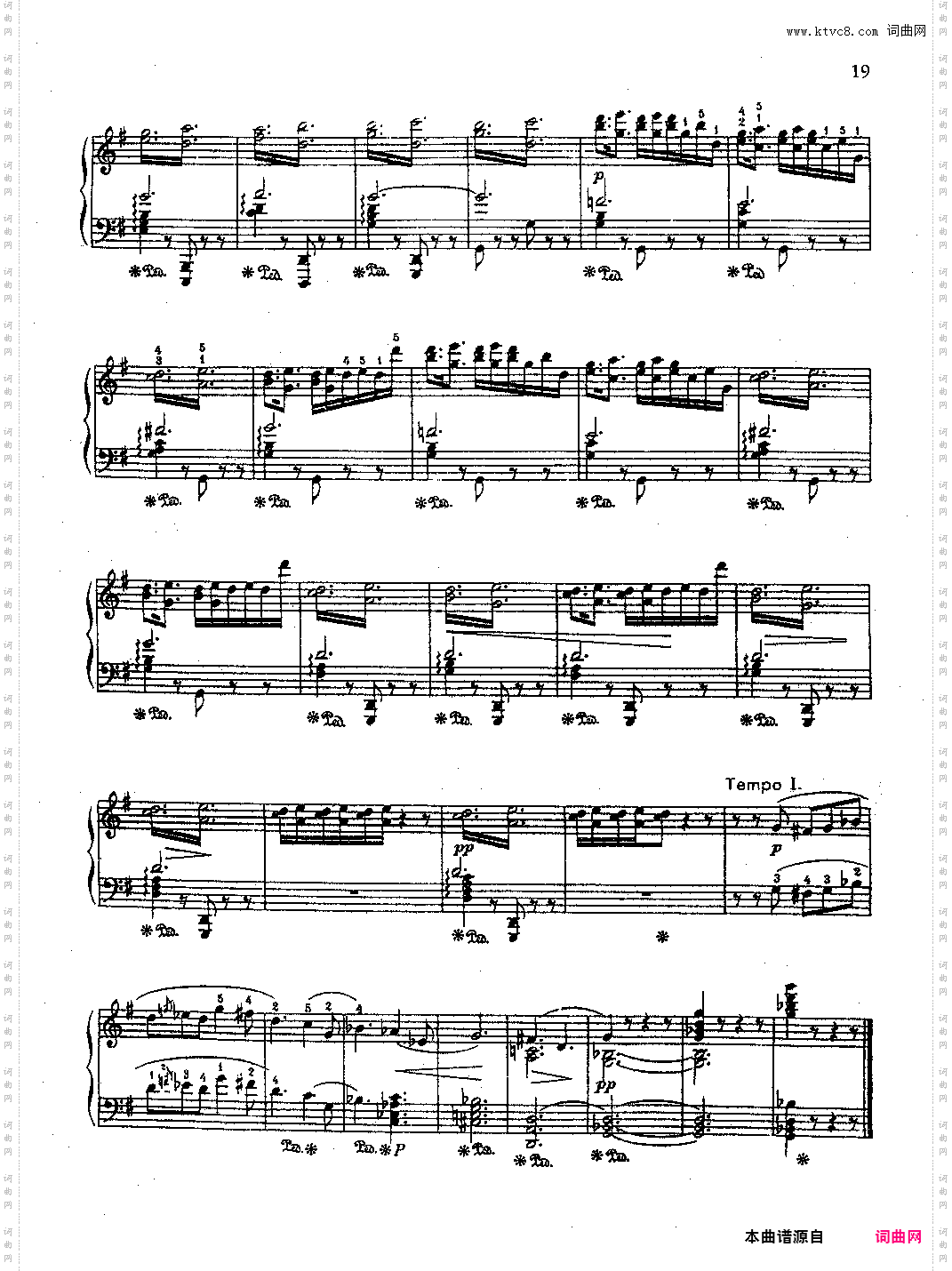 安东 鲁宾斯坦g小调船歌Op·50 No·3