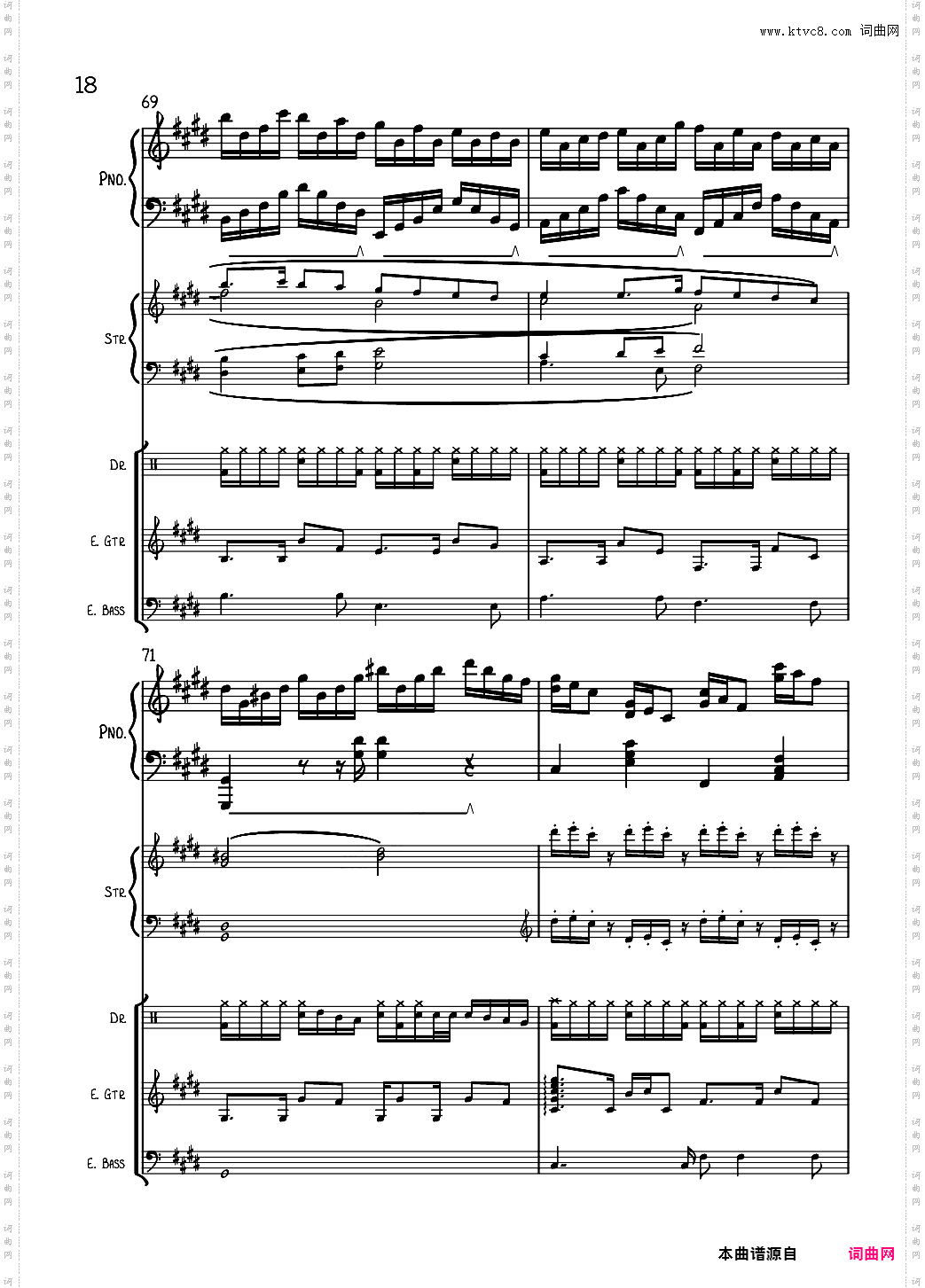 克罗地亚狂想曲总谱