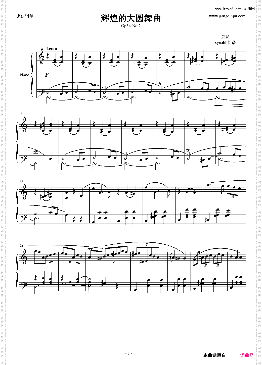 萧邦圆舞曲Op34No·2