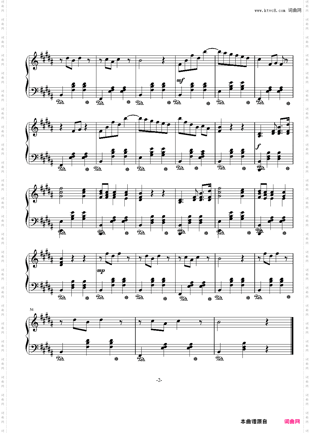 小圆舞曲——第二首