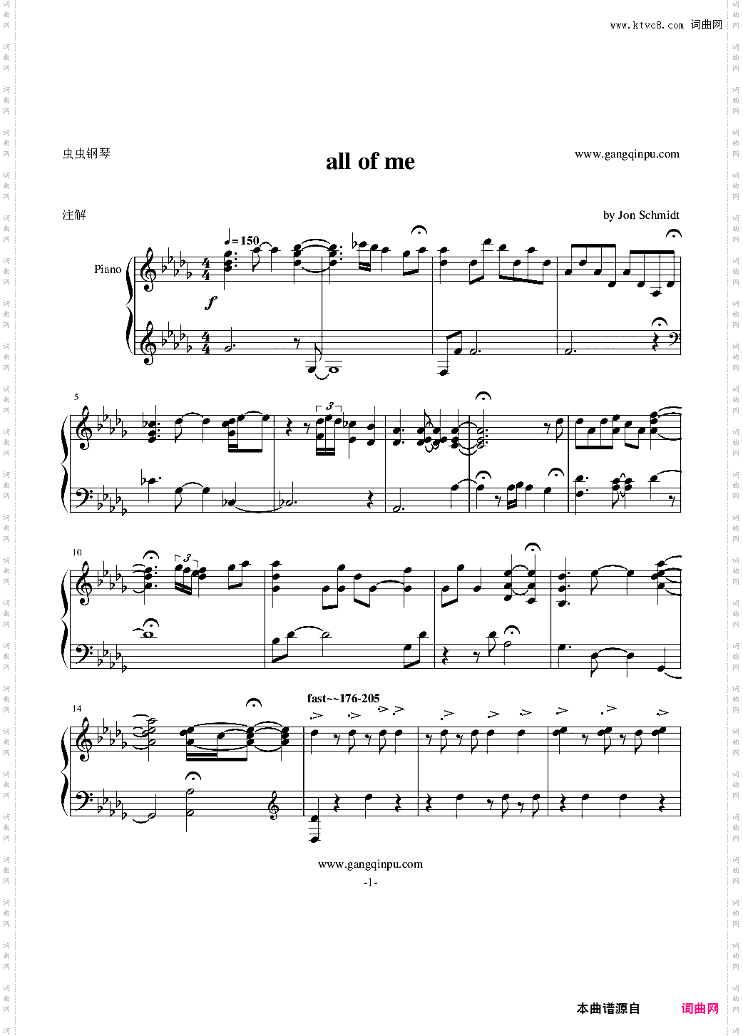 all of me完整版 by Jon Schmidt