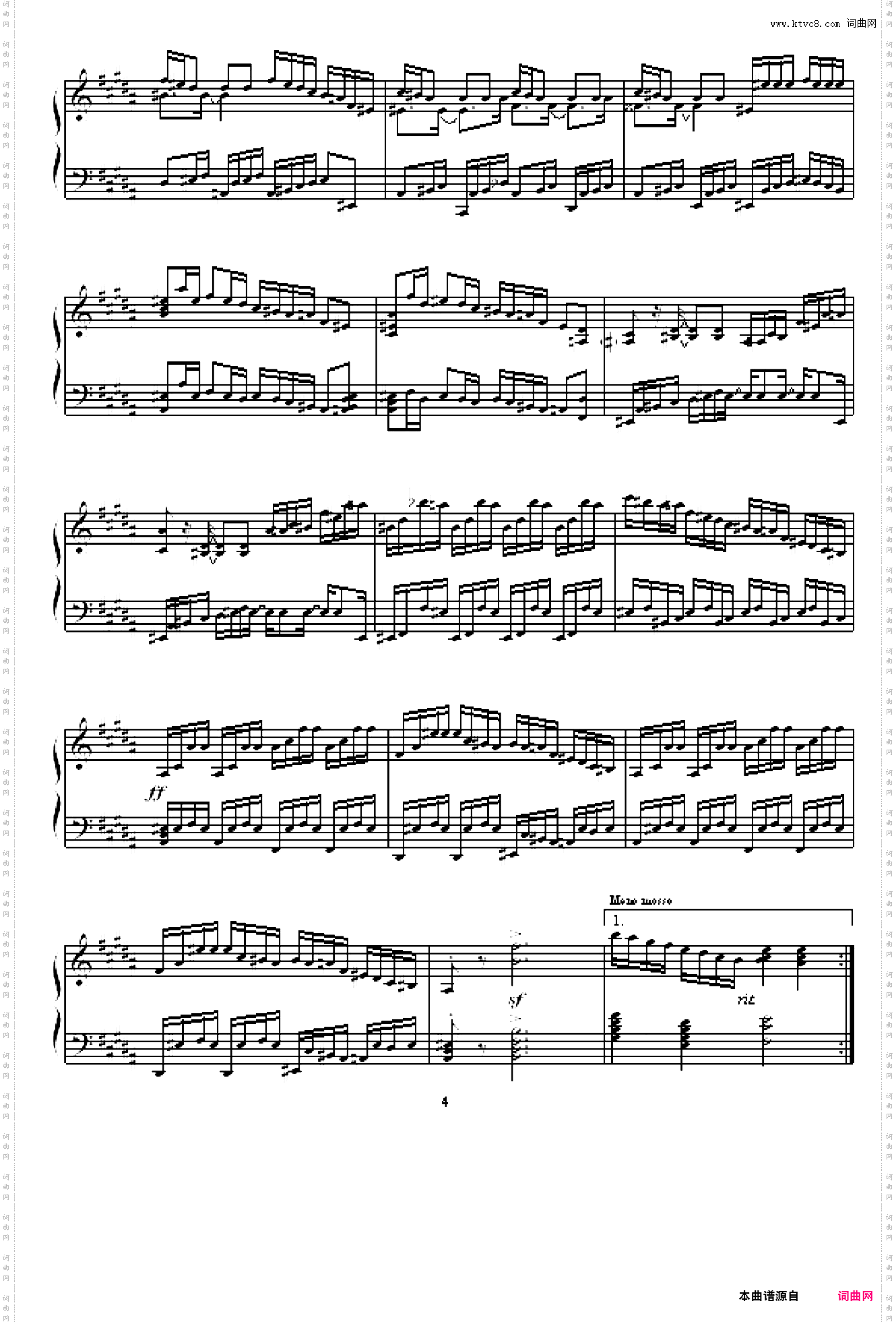 B大调练习曲
