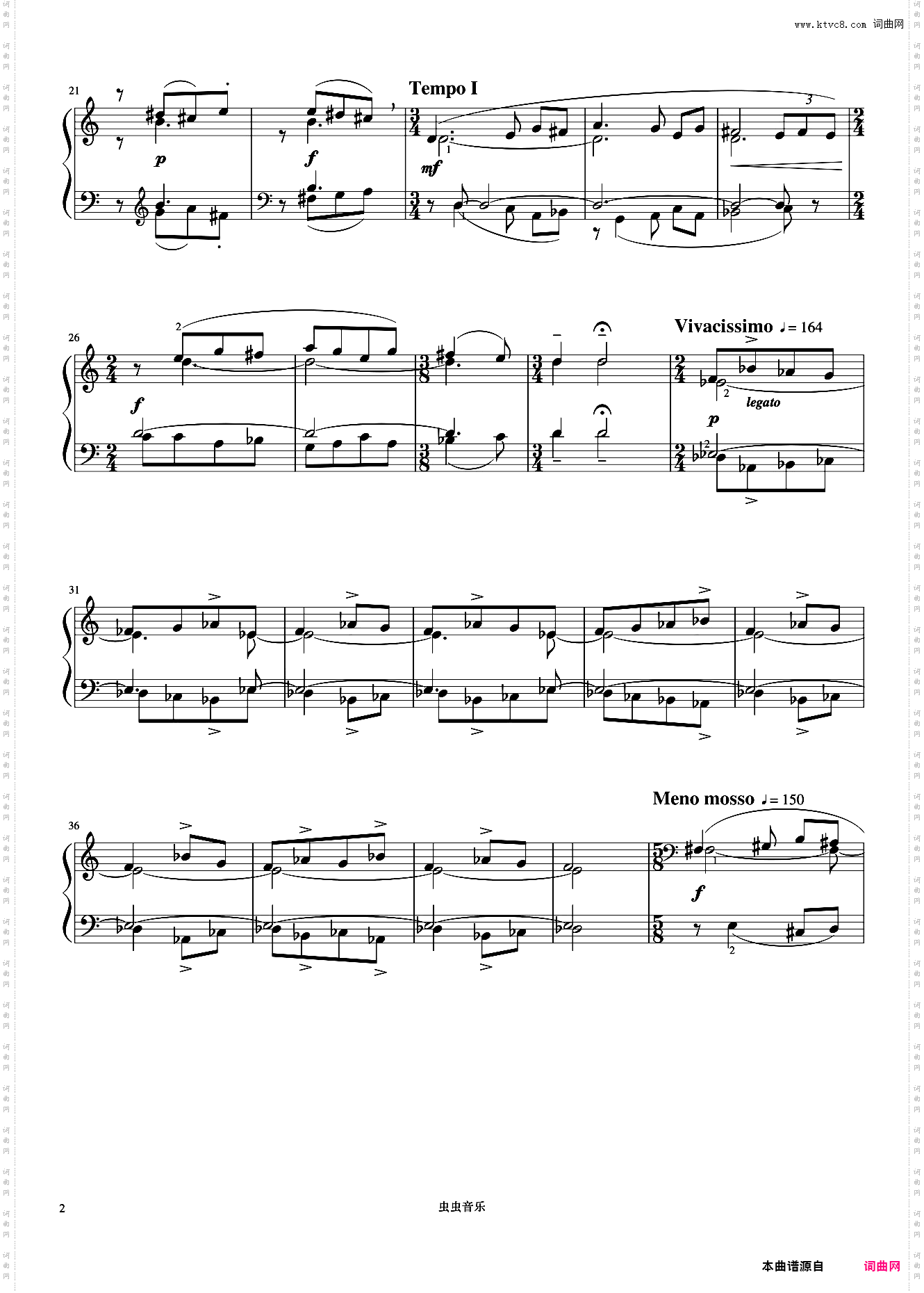 主题和倒影《巴托克小宇宙钢琴教程6》