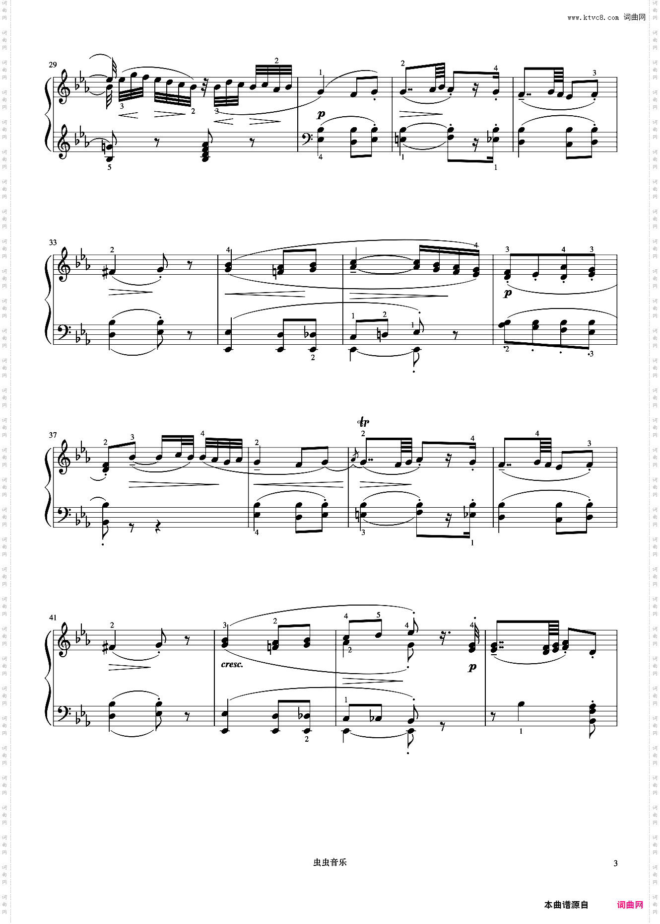 小奏鸣曲 Op·20 No·2 第二乐章《小奏鸣曲集》