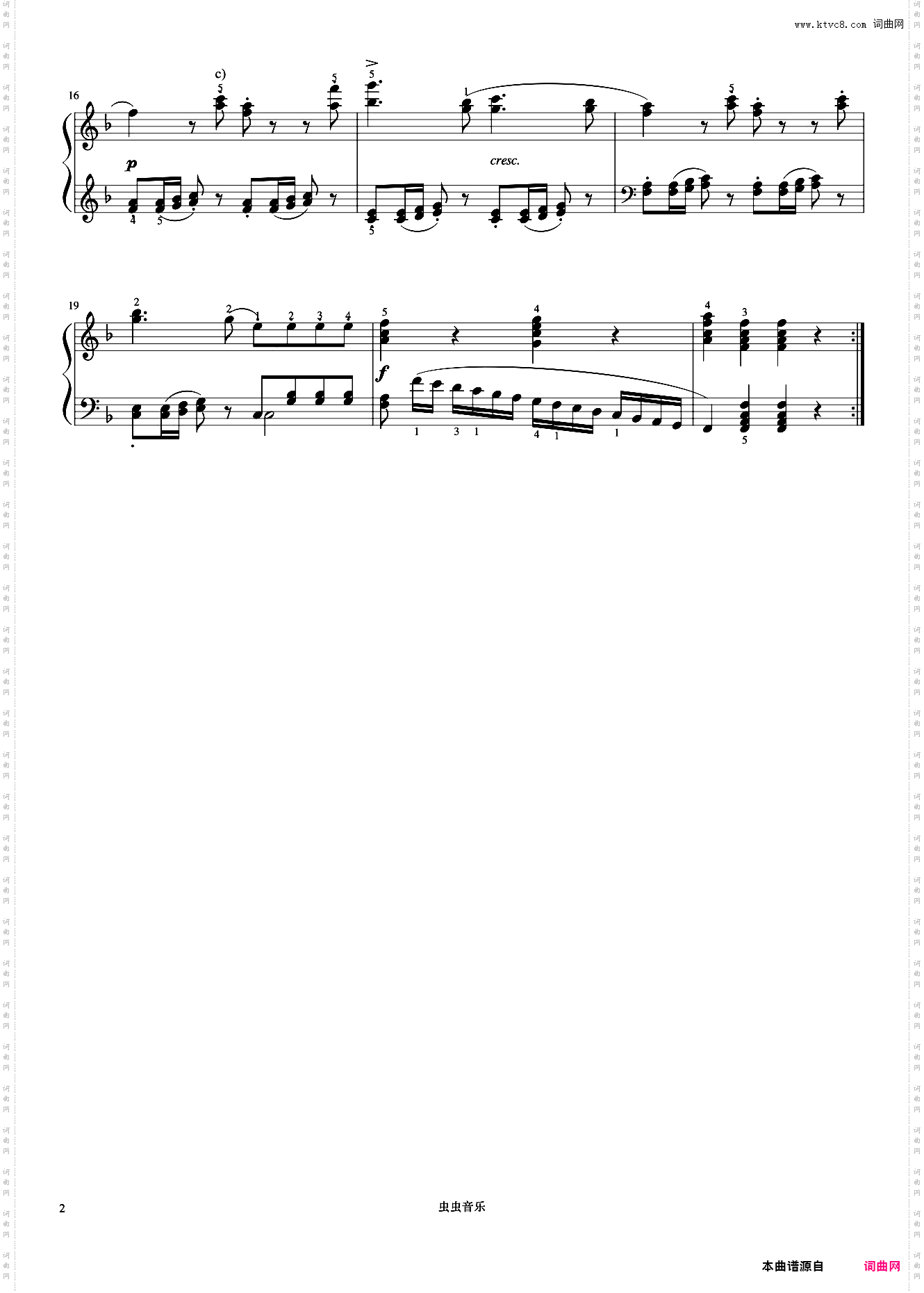 第2首《车尔尼左手练习曲 作品718》