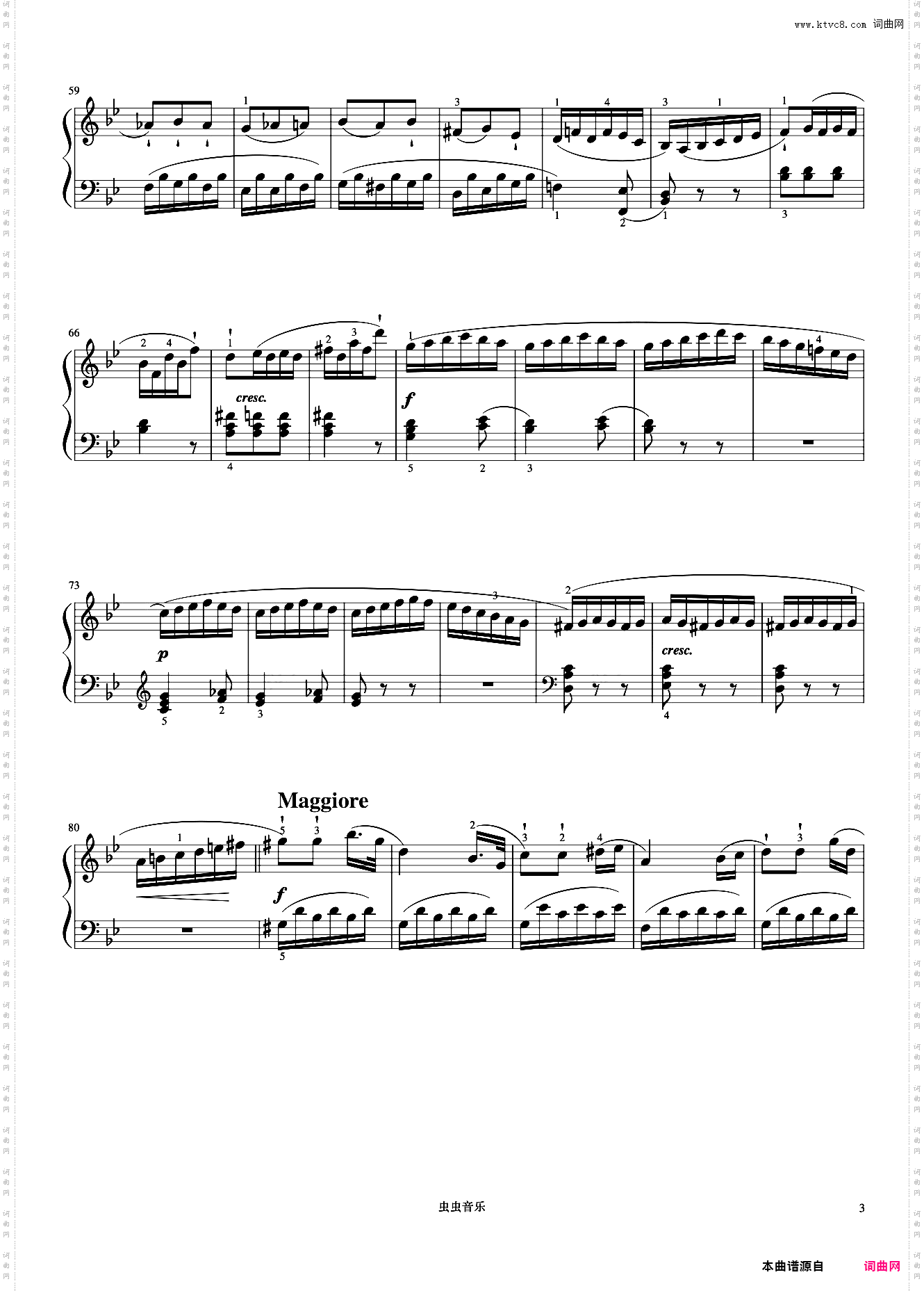 小奏鸣曲 Op·20 No·1 第二乐章杜舍克《小奏鸣曲集》