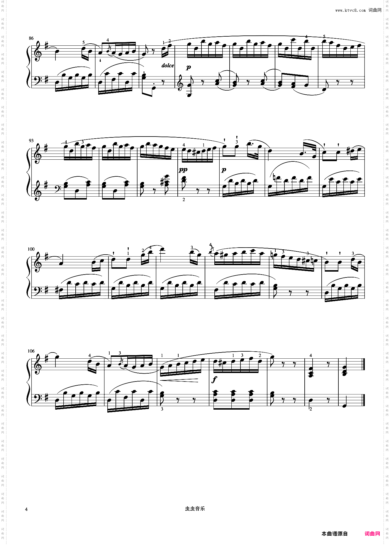 小奏鸣曲 Op·20 No·1 第二乐章杜舍克《小奏鸣曲集》