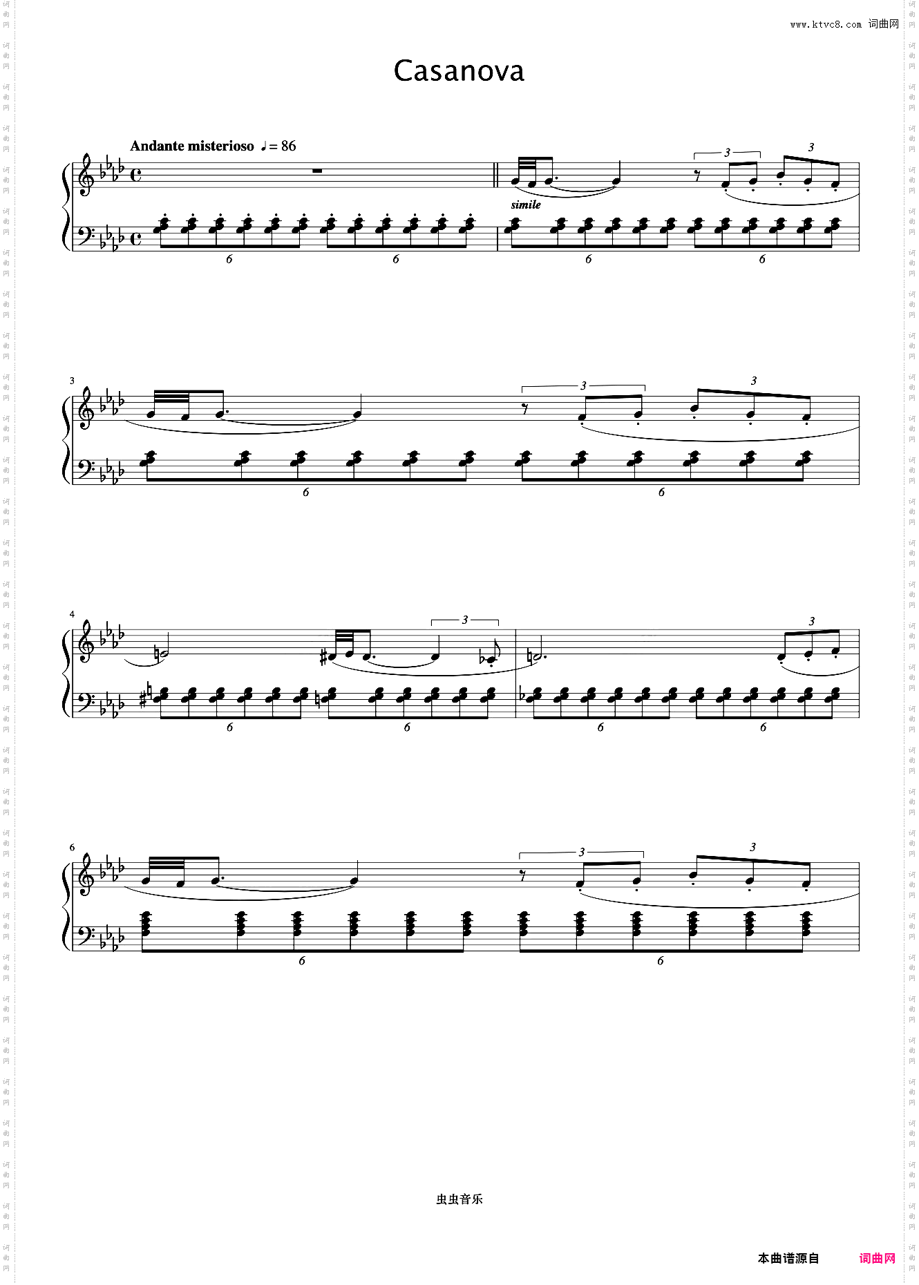 Casanova《久石让钢琴作品精选集》