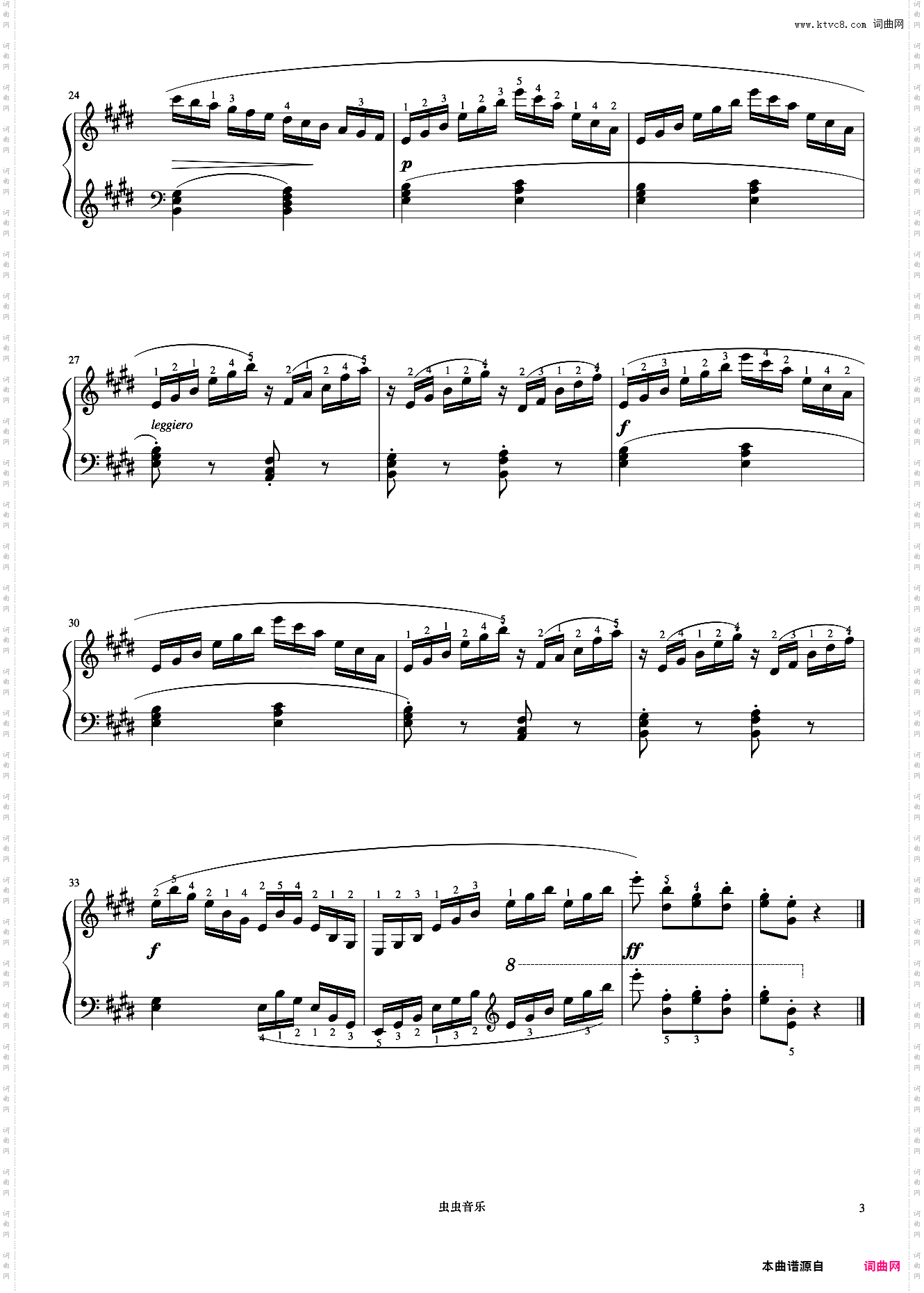 5级 练习曲 Op·849 No·15《音协钢琴考级曲目 1-5级》