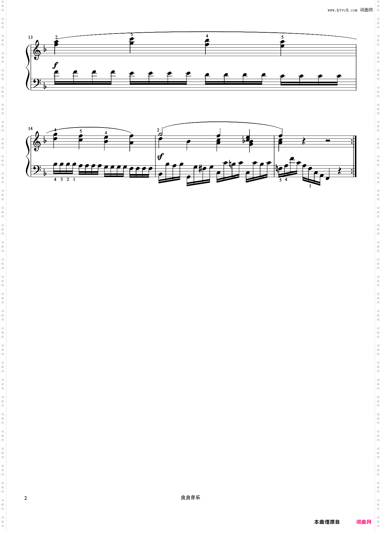 第15首《车尔尼左手练习曲 作品718》