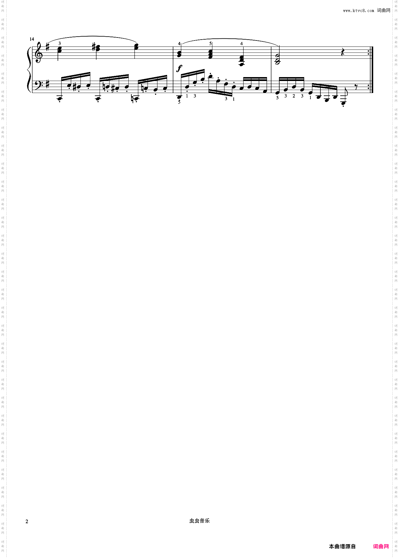 第8首《车尔尼左手练习曲 作品718》