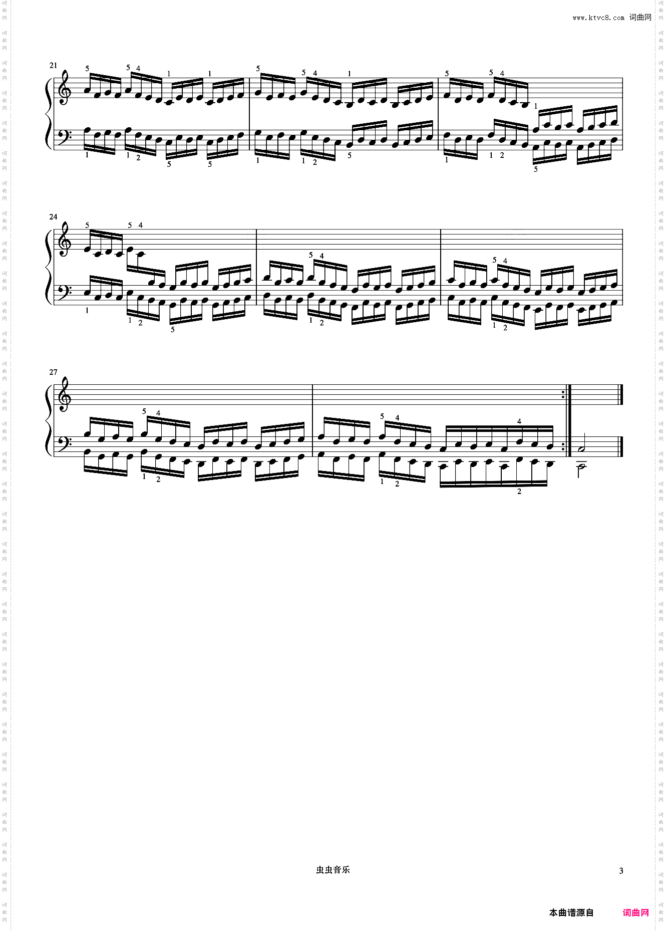 练习22《哈农 钢琴练指法》