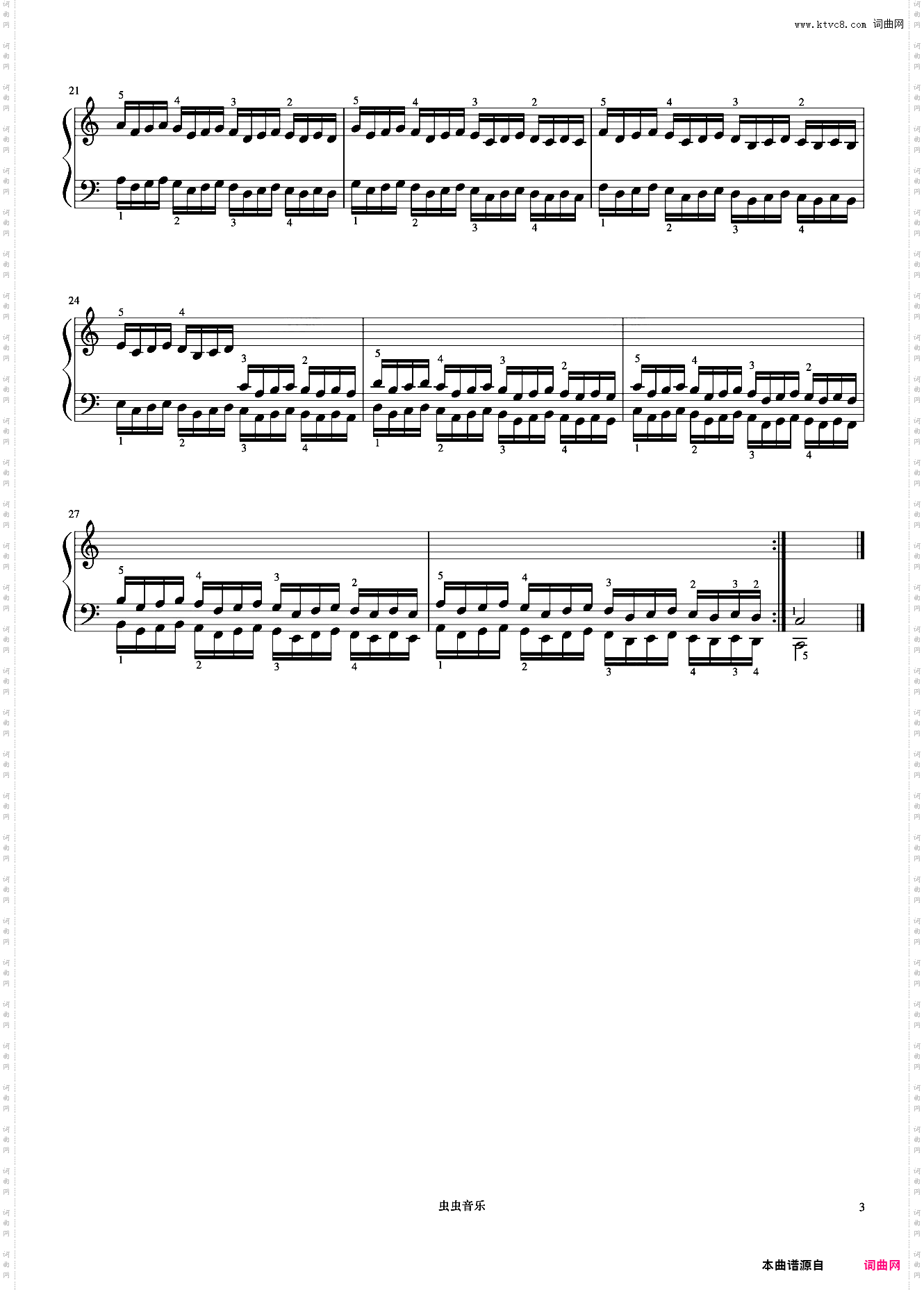 练习26《哈农 钢琴练指法》